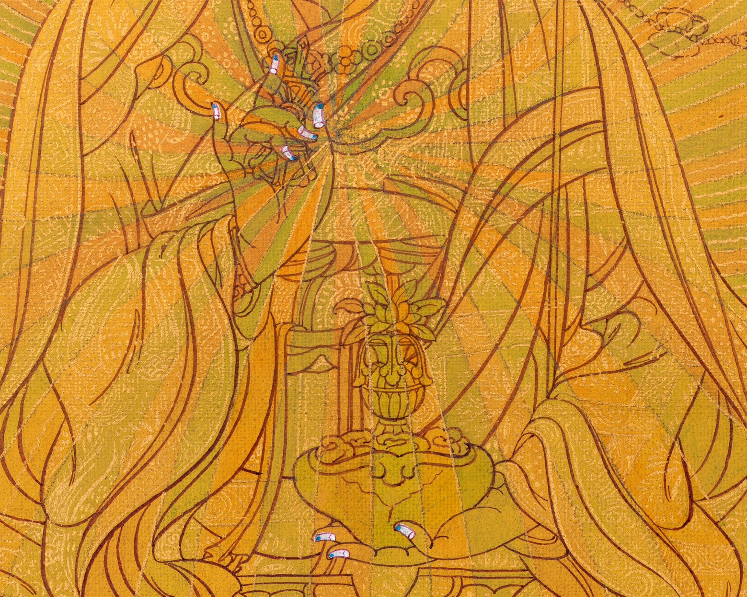 Guru Rainbow Body, Padmasambhava Thangka Painting, Tibetan Art