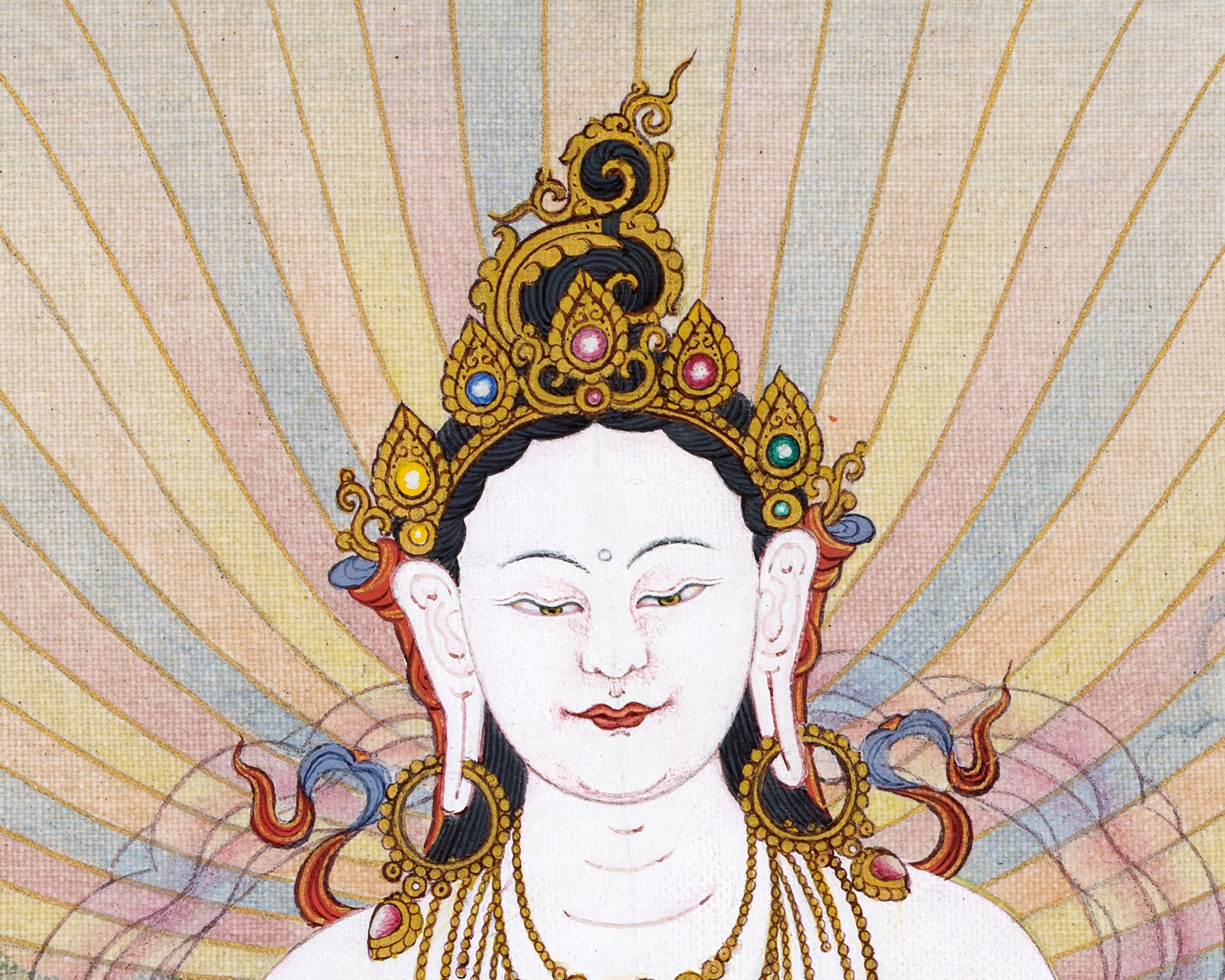 Yeshe Tsogyal | Wisdom Dakini | Handpainted Tibetan Thangka