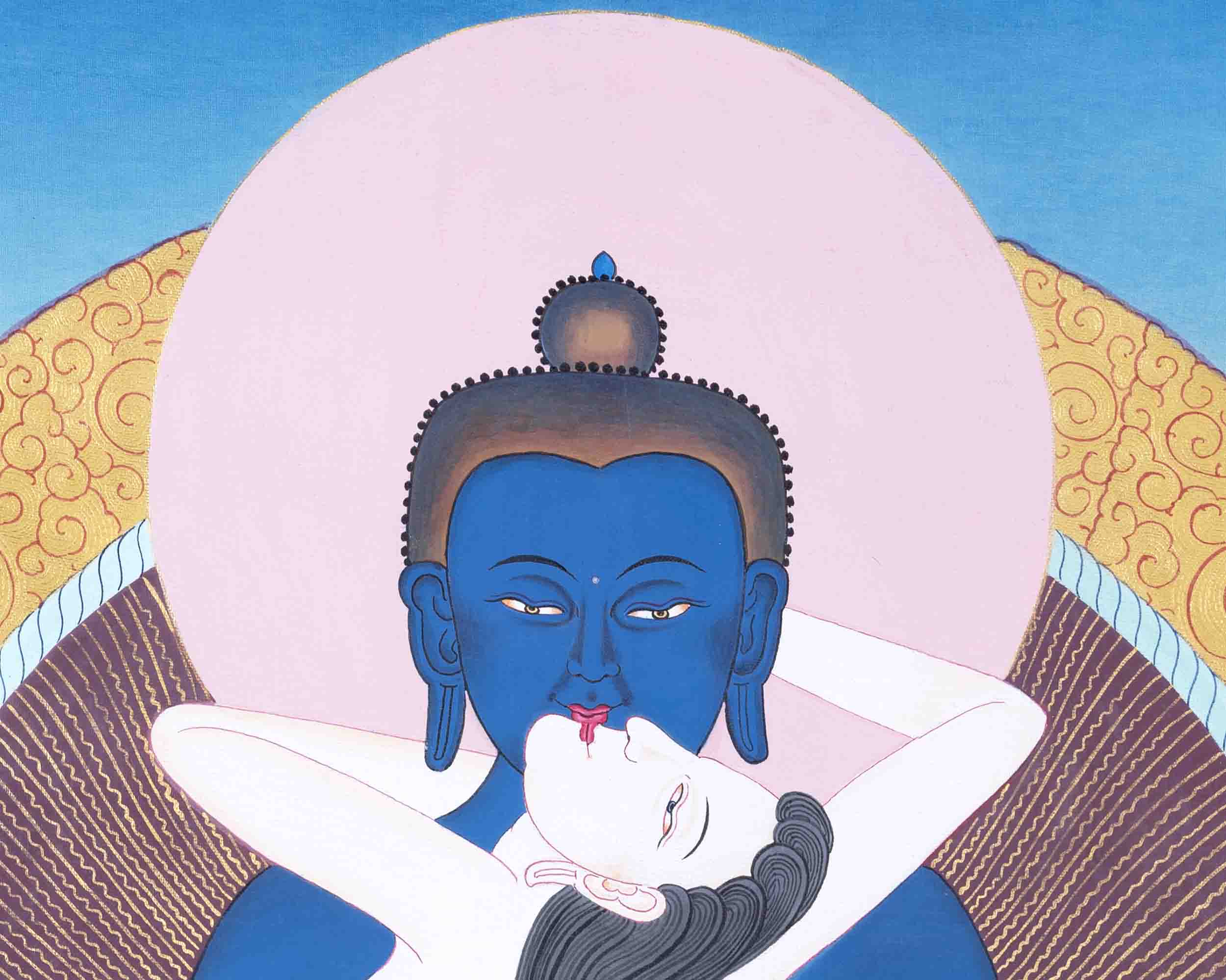 Yab Yum Buddha Thangka | Samantabhadra | Traditional Wall Decors