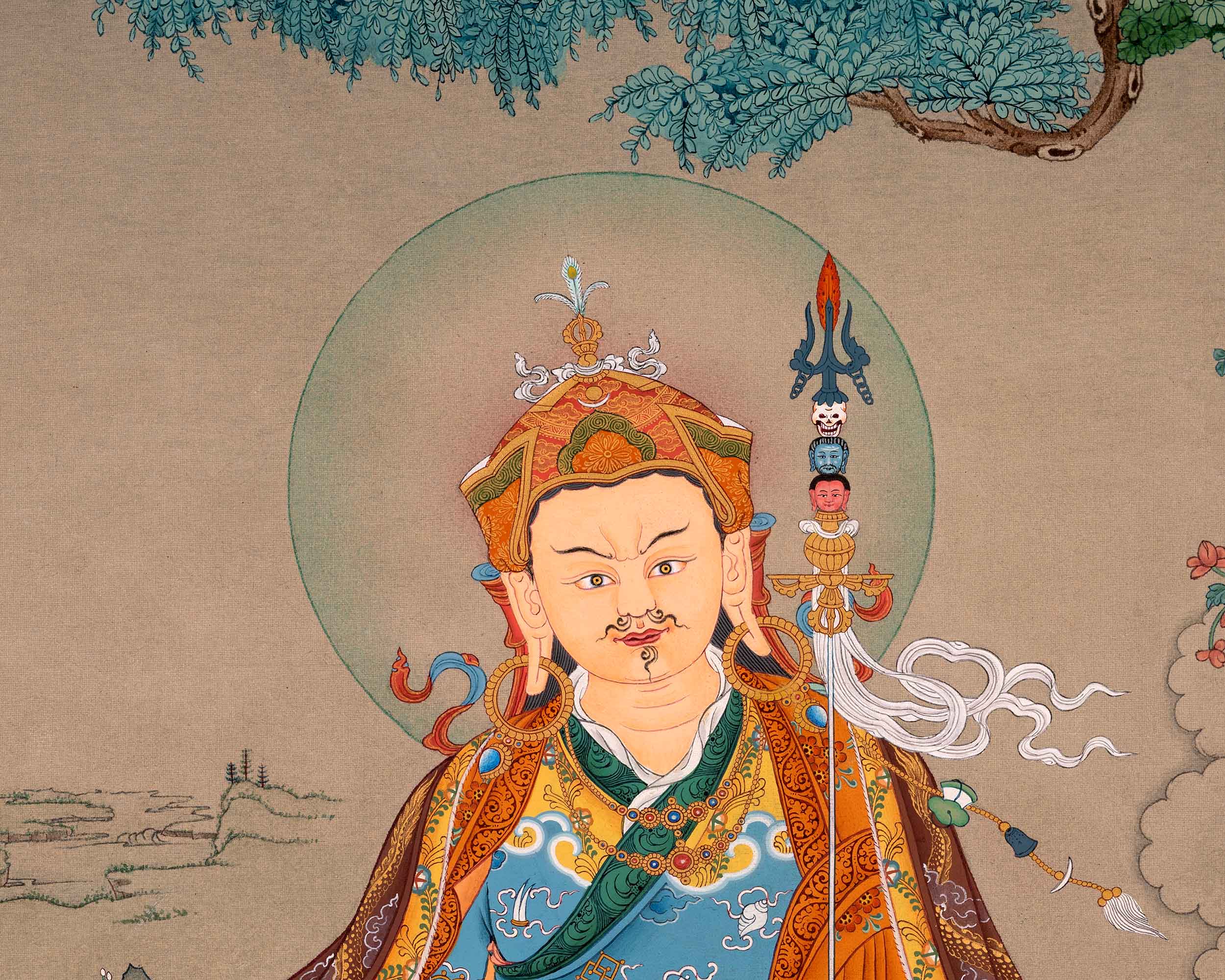 Padmasambhava Art | Traditional Guru Rinpoche Thangka