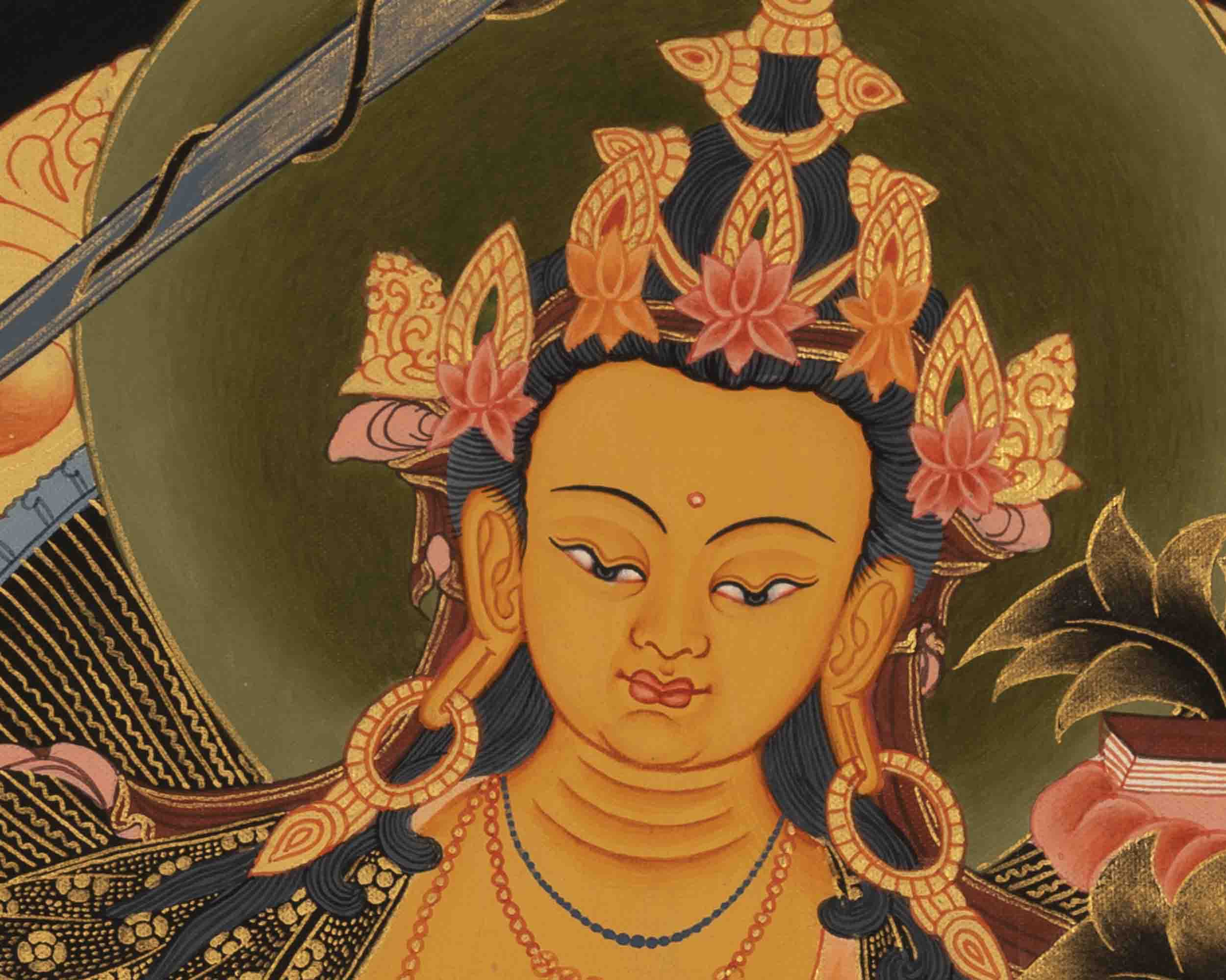 Manjushree Bodhisattva Thangka | Buddhist Religious Paintings