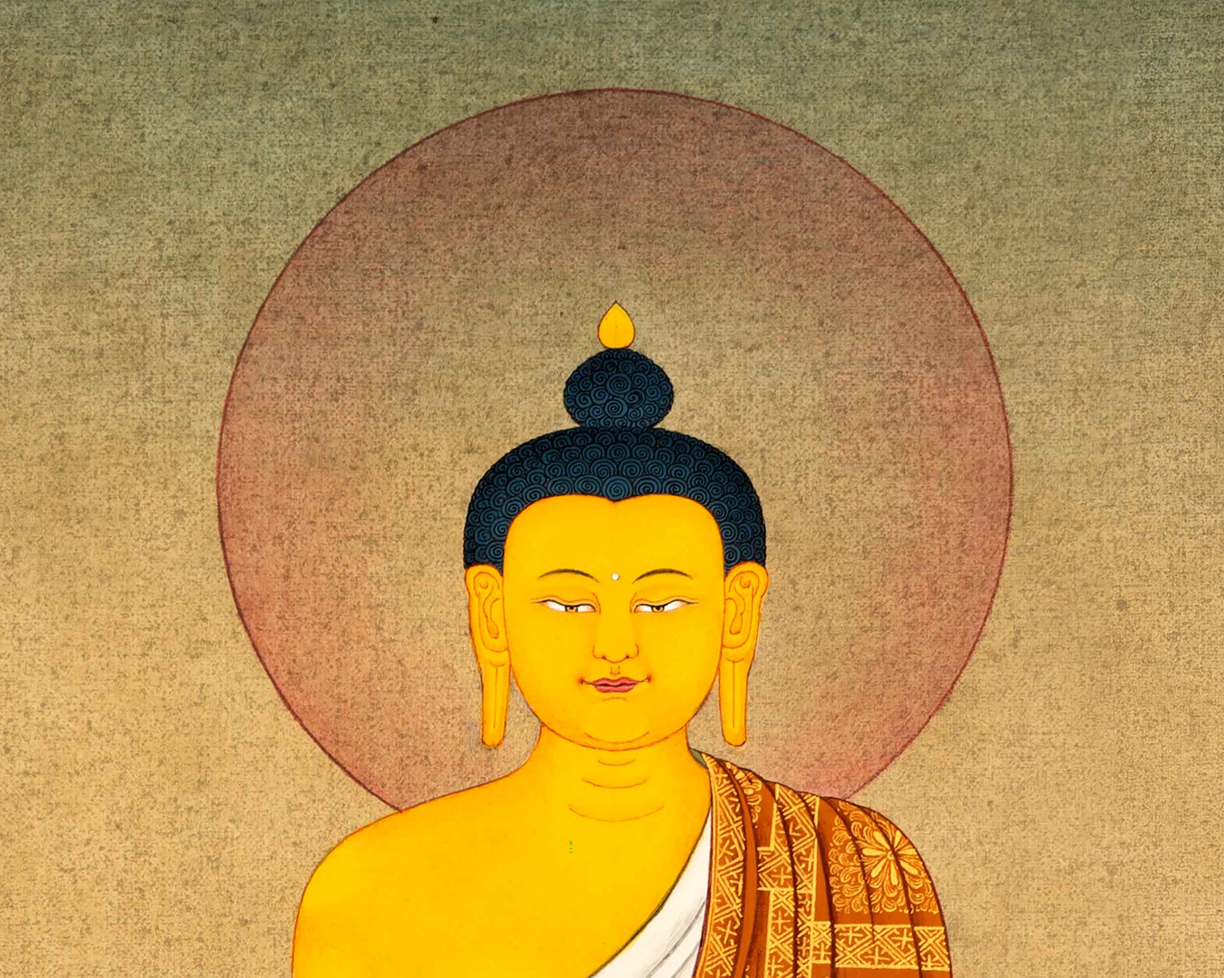 Shakyamuni Buddha, Tibetan Thangka