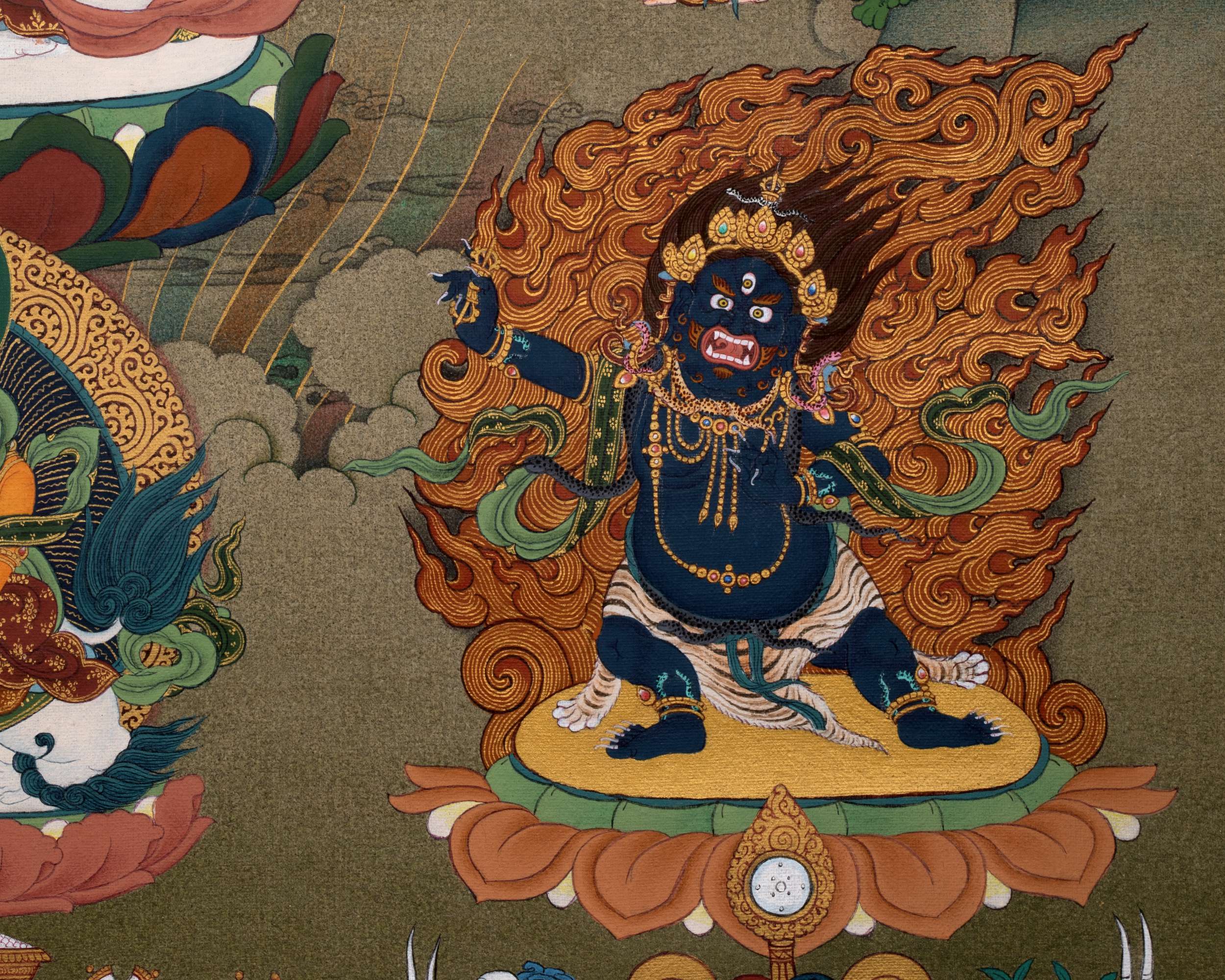 1000 Armed Chenrezig With Buddha and Bodhisattva | Avalokiteshvara Thangka Painting