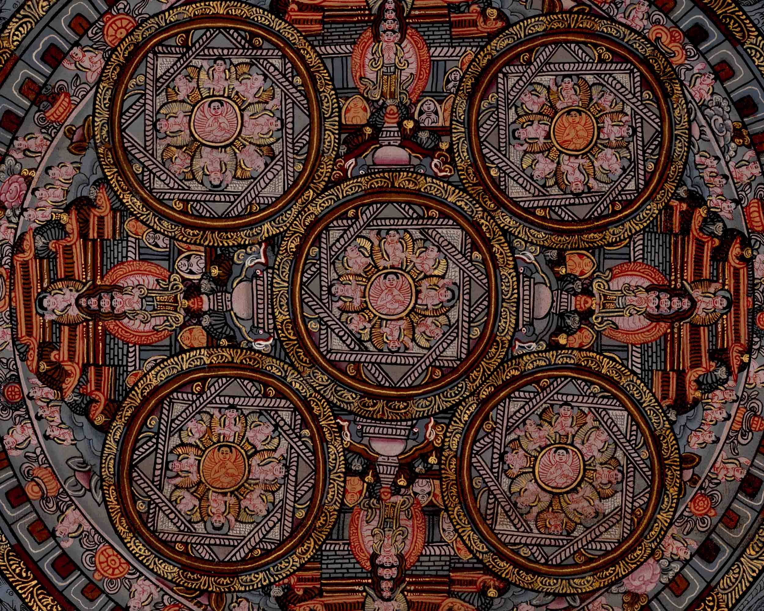 Traditional Mandala Thangka | Traditional Tibetan Art | Wall Decors