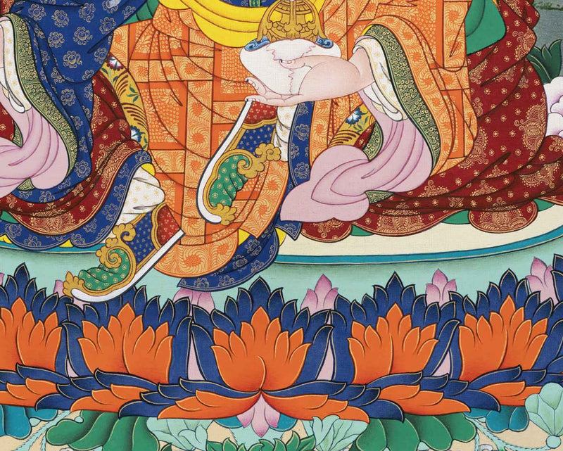 Guru Rinpoche Thangka Print | Lotus Born Master | Crafts Gifts Nepal