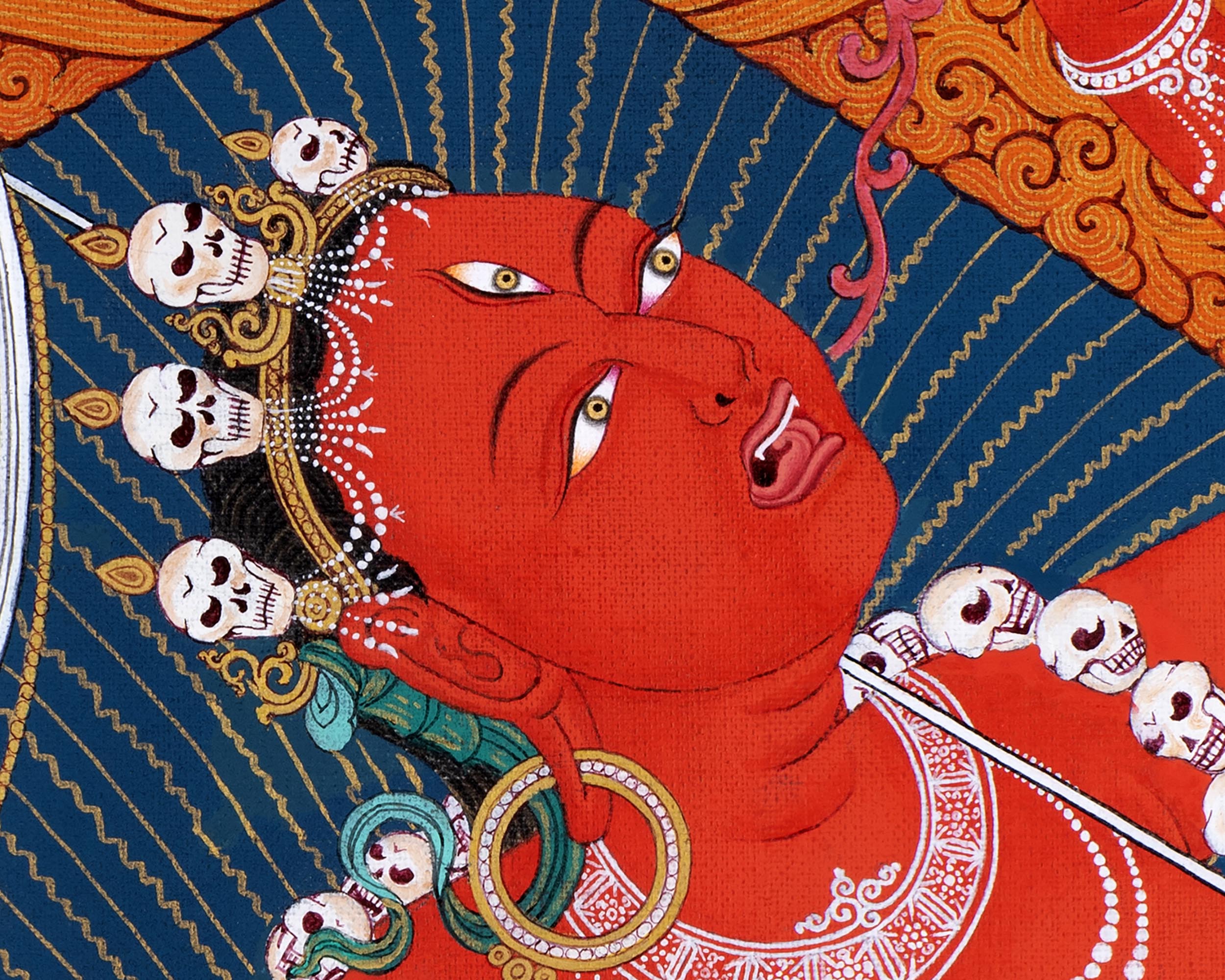 Red Vajrayogini Thangka | Wrathful Deity | Dakini Art Painting