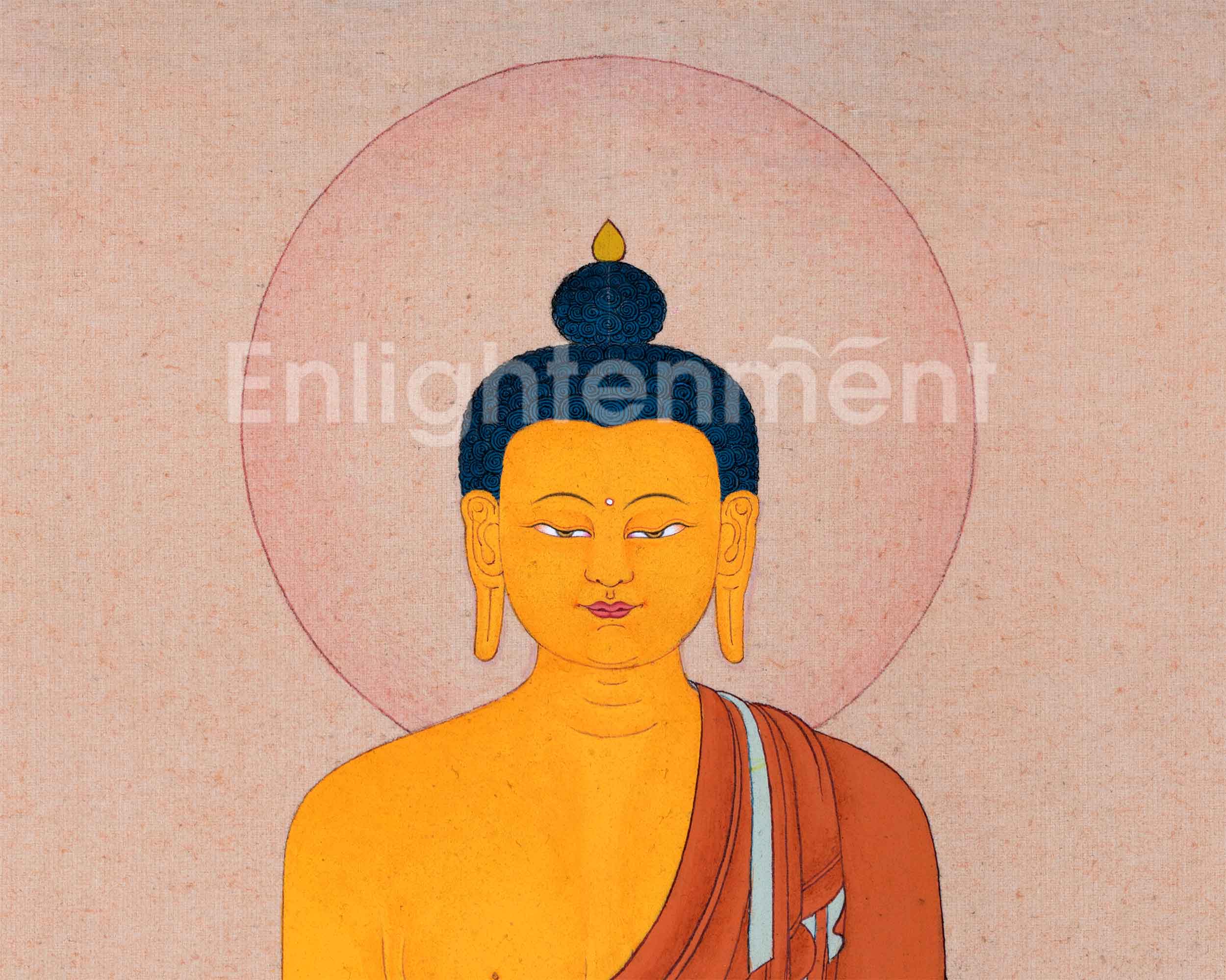 Shakyamuni Buddha Wall Art For Living Room Decoration | Traditional Himalayan Art For Wall Hanging