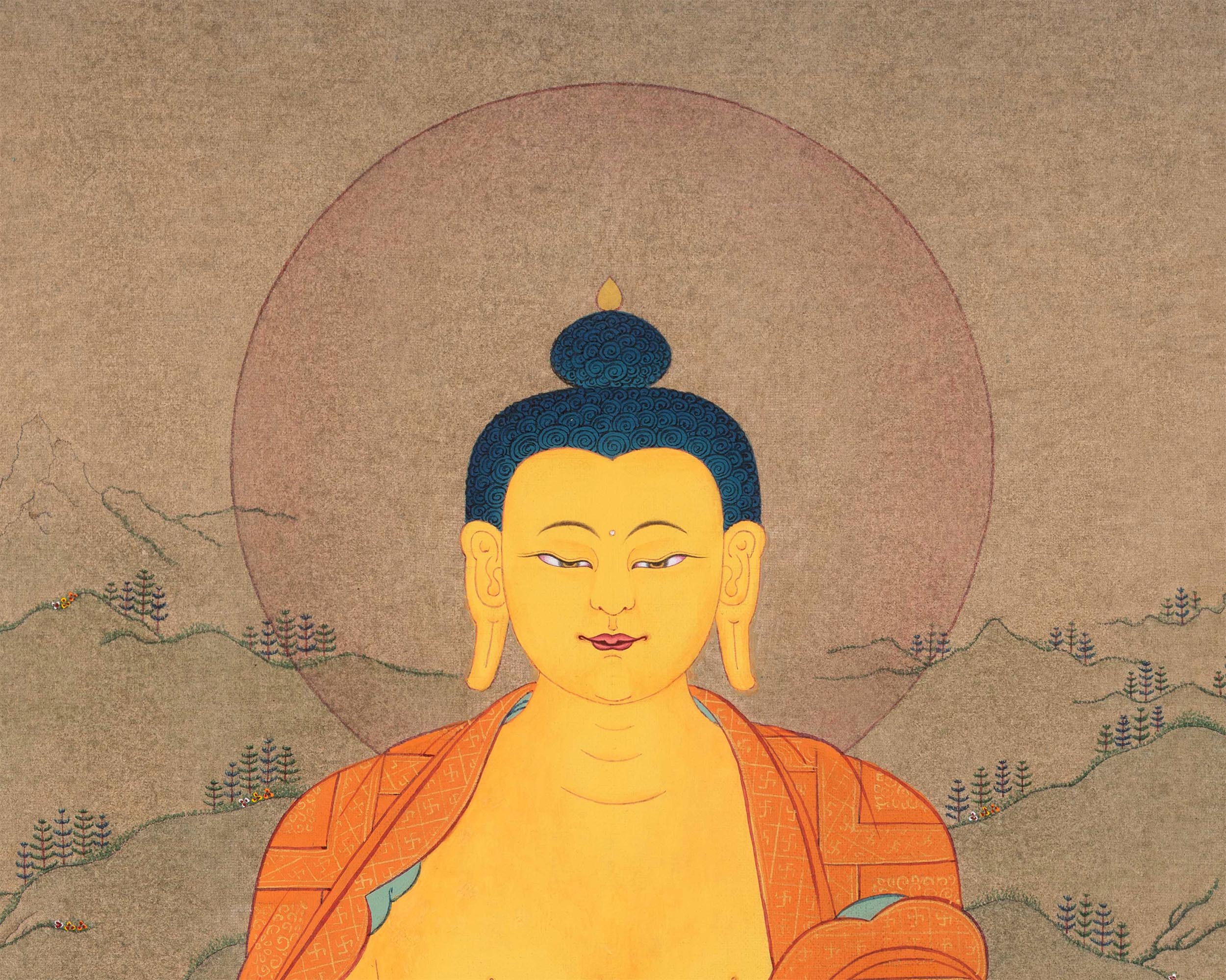 Shakyamuni Buddha | Buddhist Traditional Karma Gadri Thangka