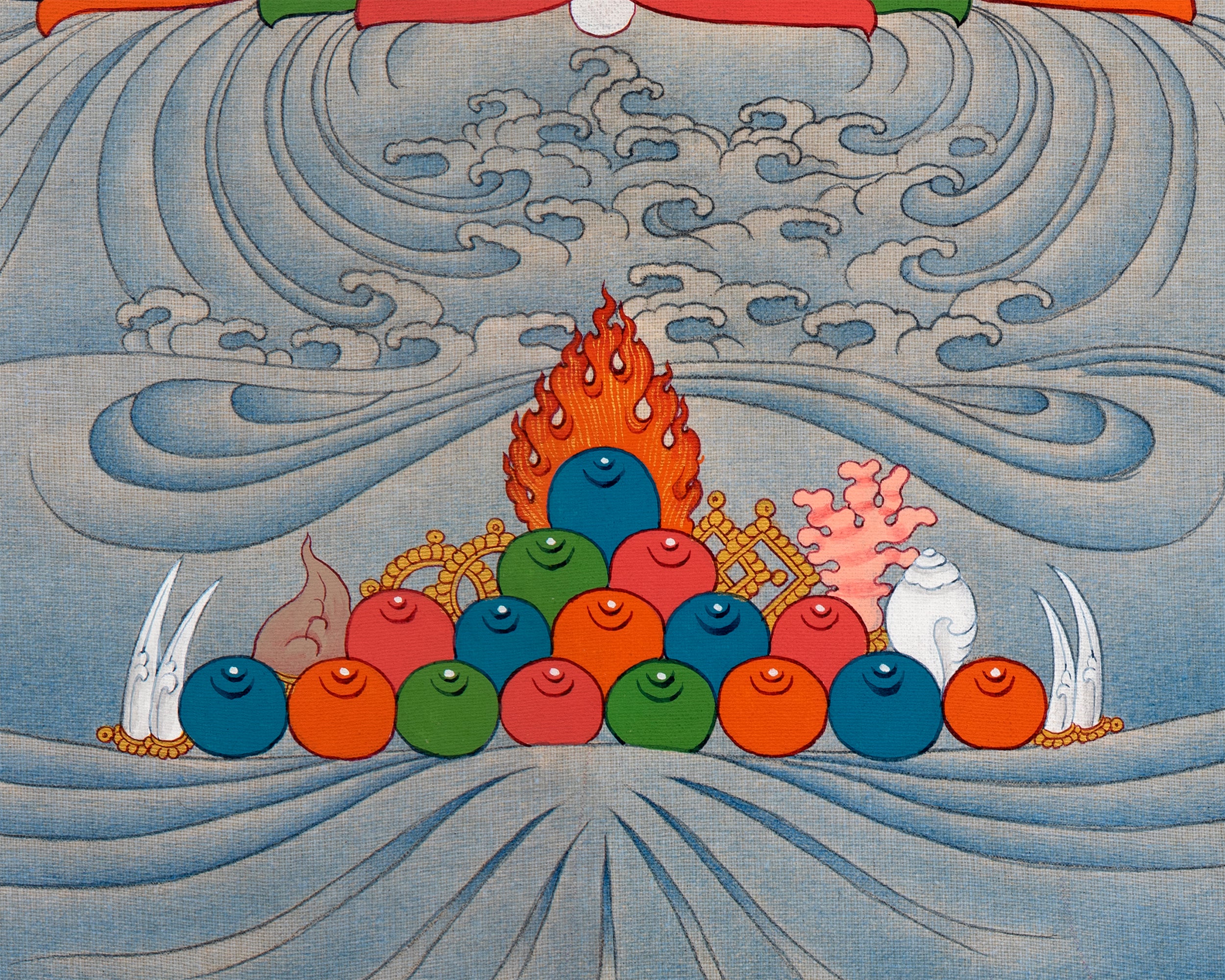 Manjushri, Bodhisattva Manjushree Thangka, Tibetan Buddhist Painting