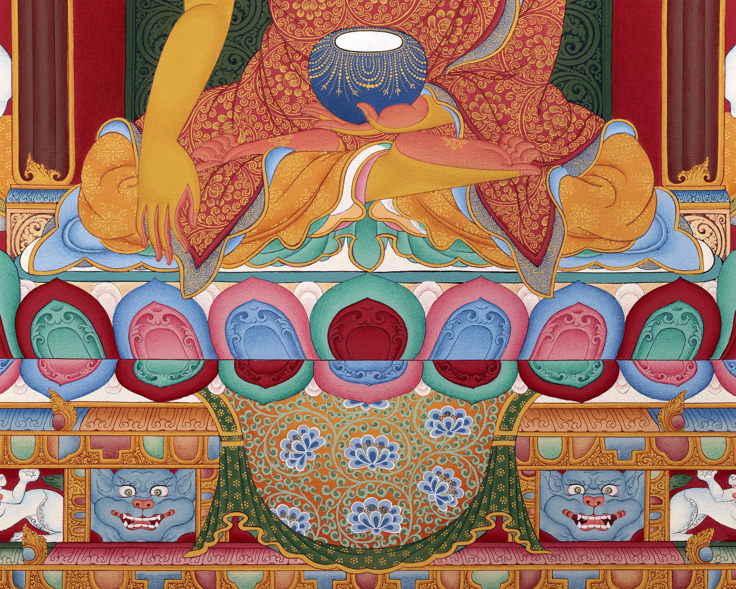 Buddha Shakyamuni Thangka | Traditional Kadampa Style