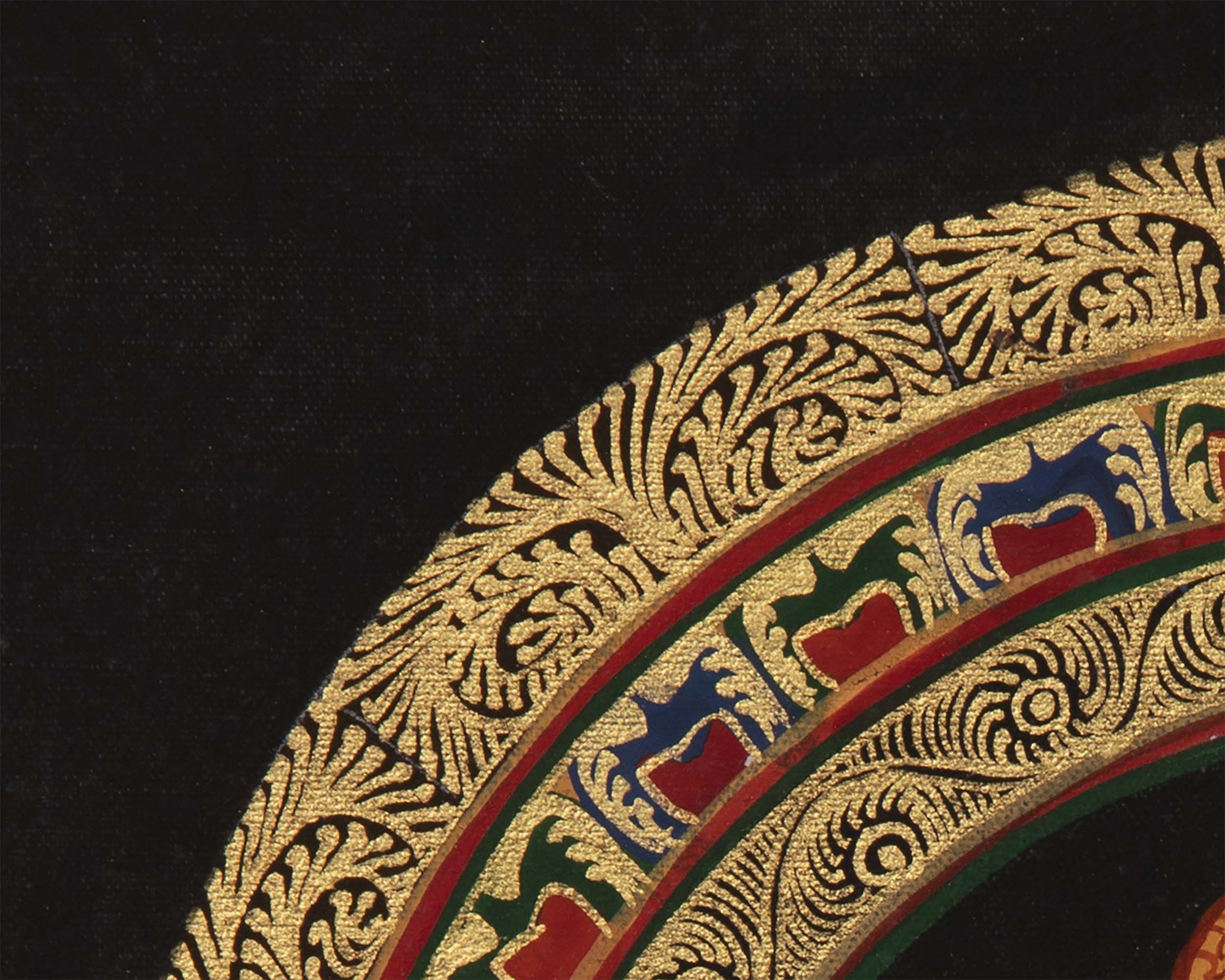 Kalachakra Mantra Mandala | Original Handpainted Thangka | Wall Decorations