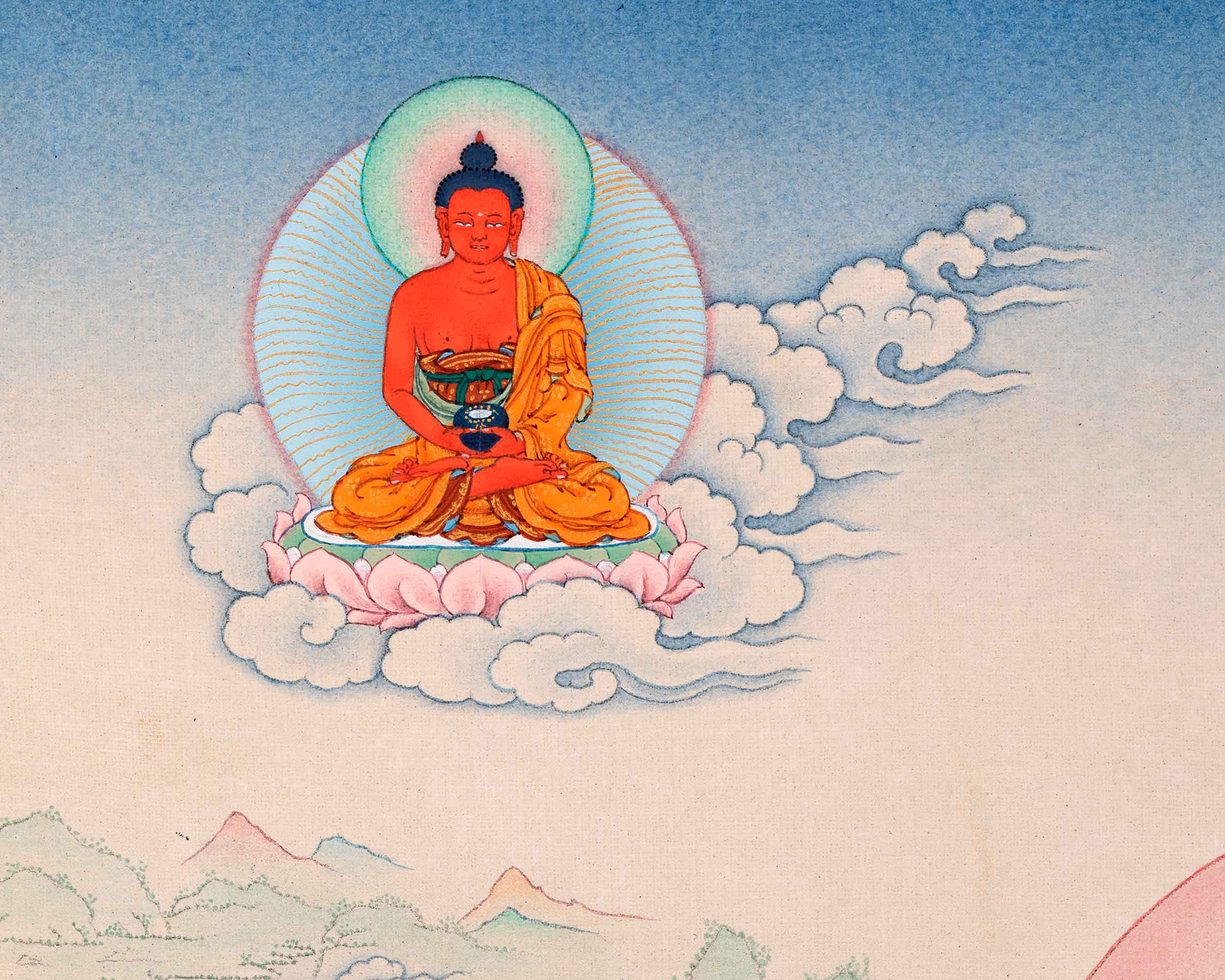 Buddhist Avalokiteshvara Thangka | Traditional Hand Painted Artwork