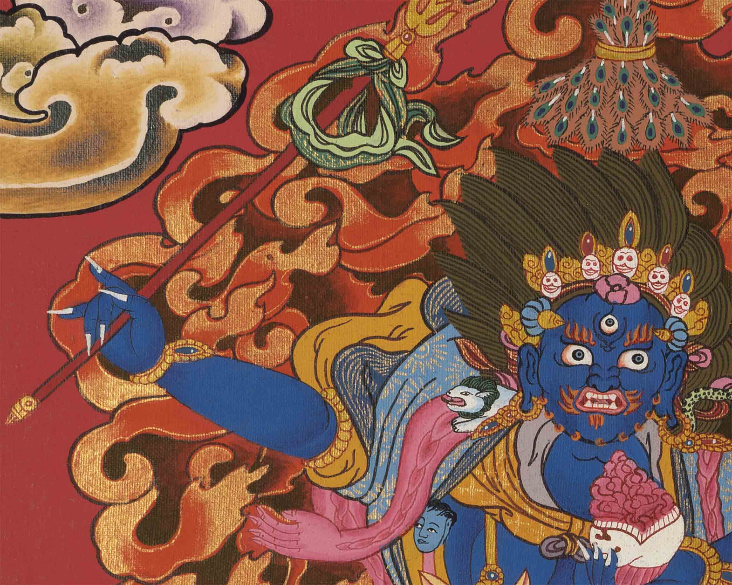 Palden Lhamo Thangka | Religious Buddhist Altar Art Decor