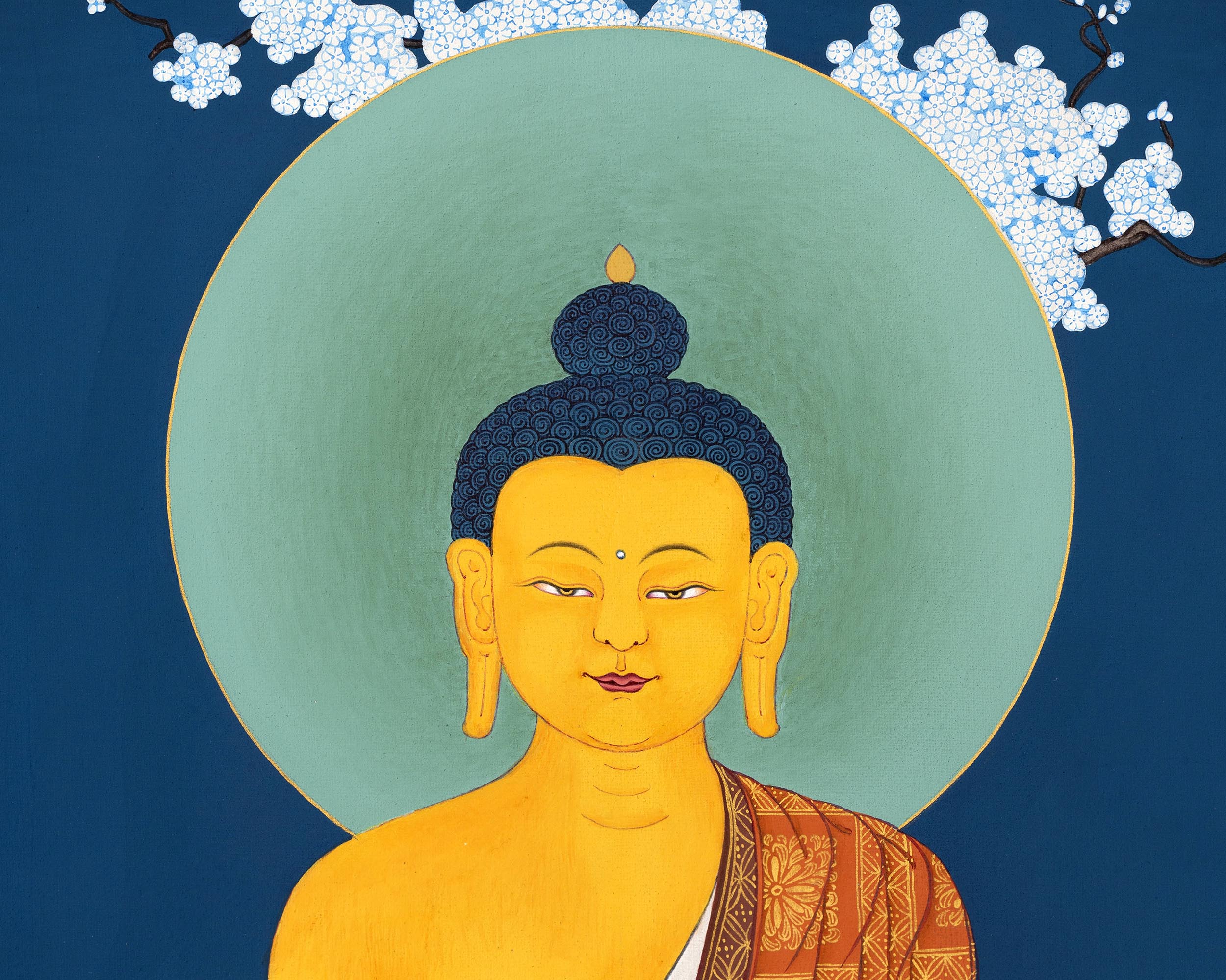 Meditating Buddha | Traditional Shakyamuni Thangka