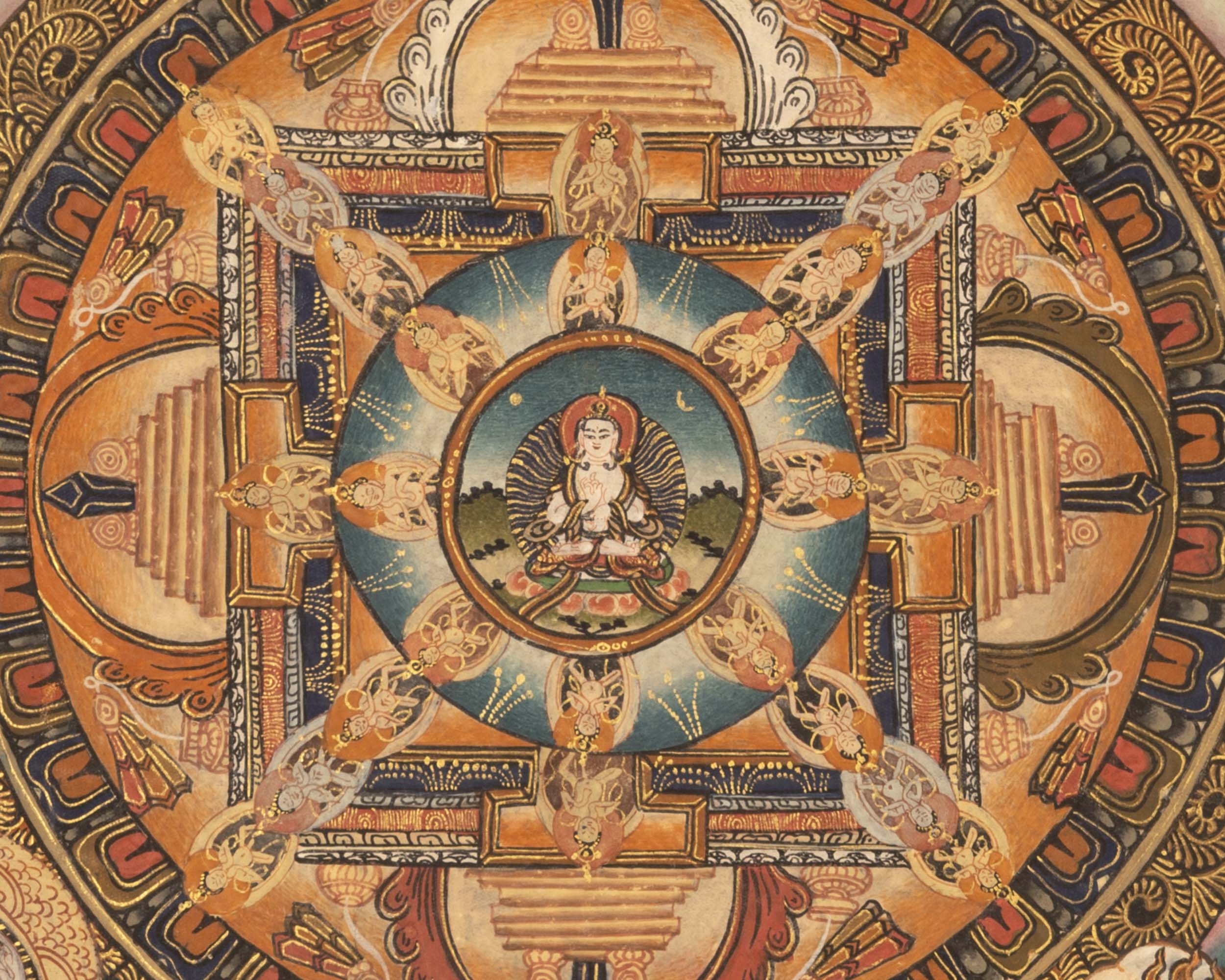 Buddhist Mandala Thangka | Traditional Tibetan Art