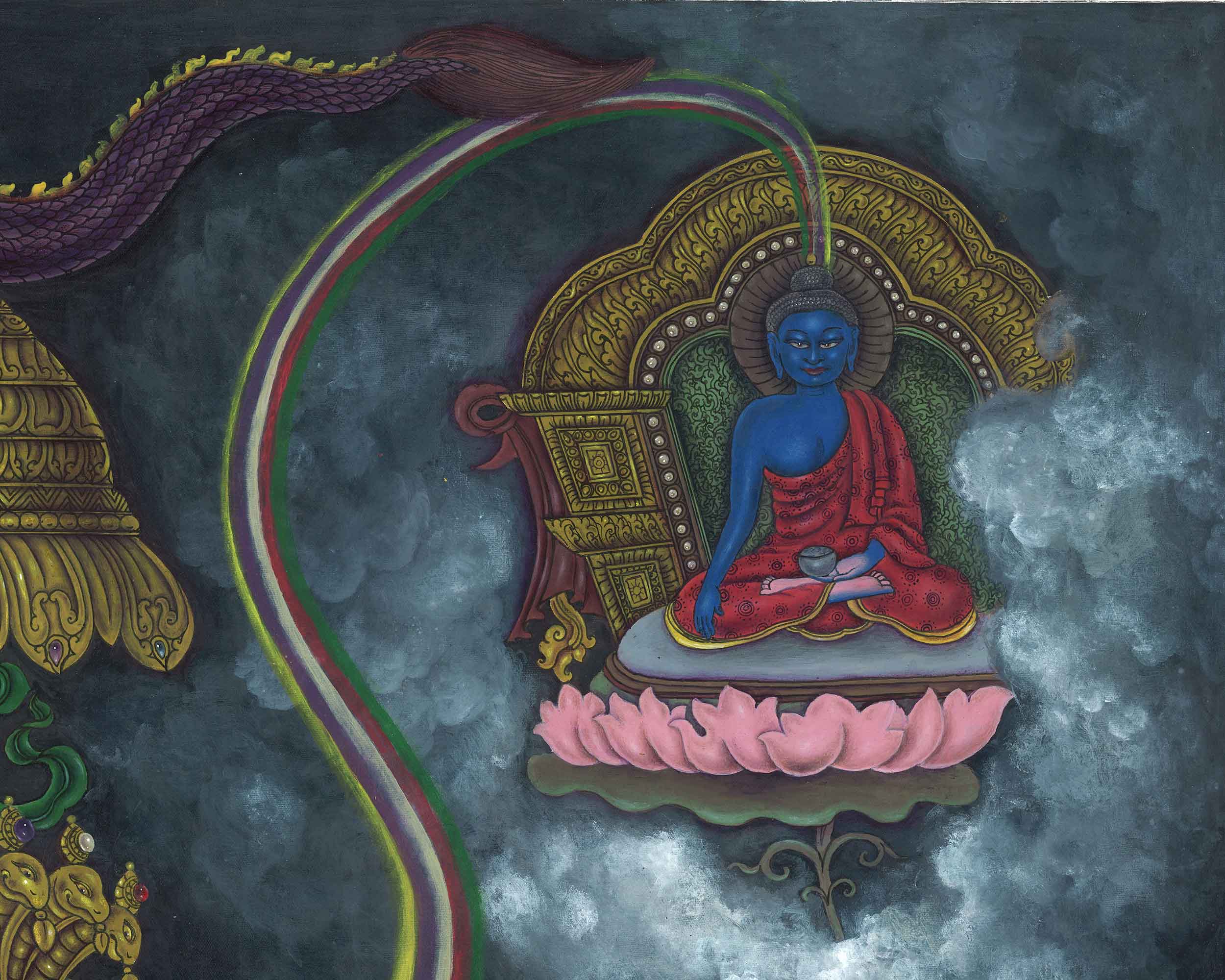 Tibetan Buddhism Vajrapani Thangka Print | Wall Hanging