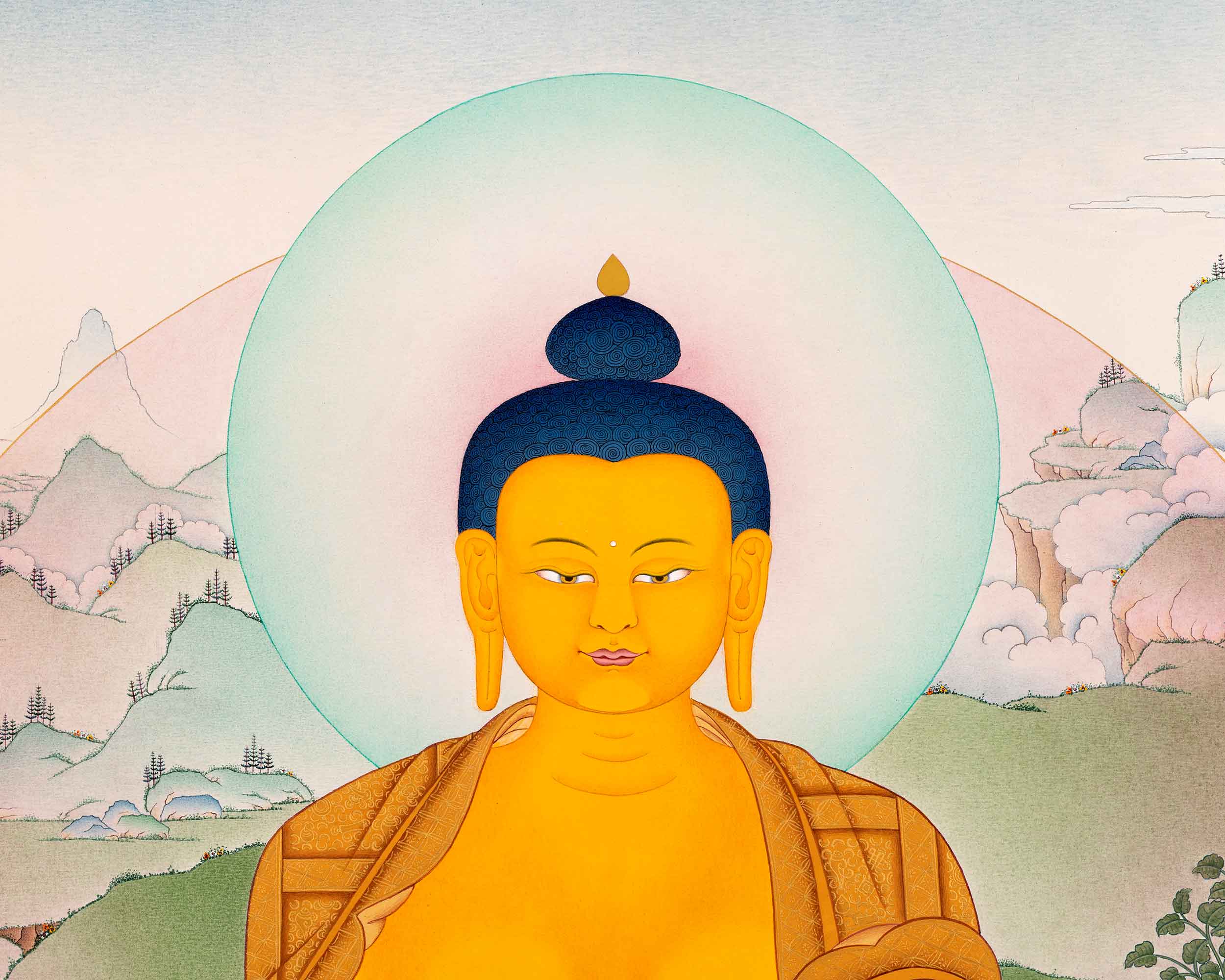 Exclusive Shakyamuni Buddha Thangka | Traditional Tibetan Art