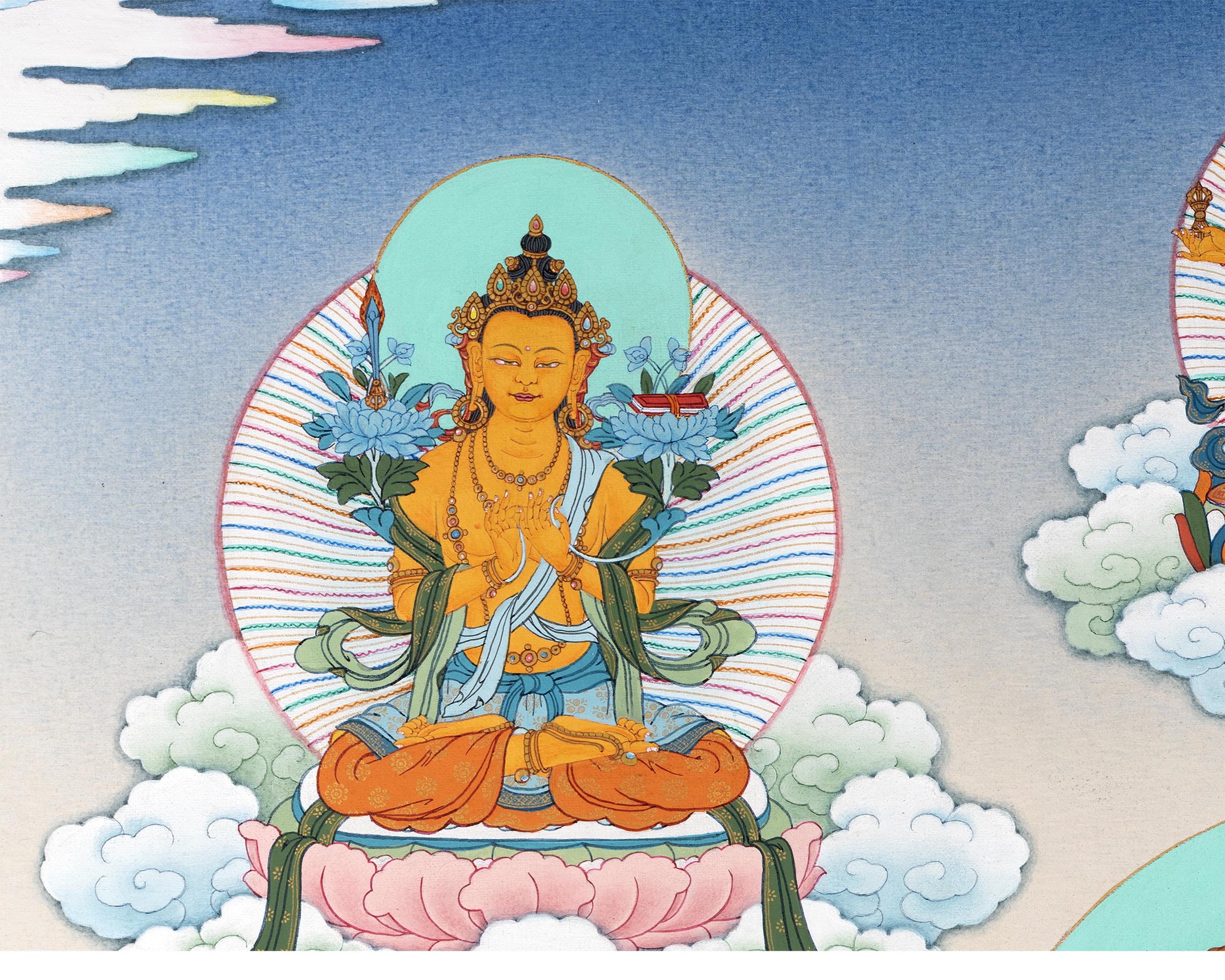 5 Manjushree Thangka | Hand Painted Tibetan Art | Manjushri Painting