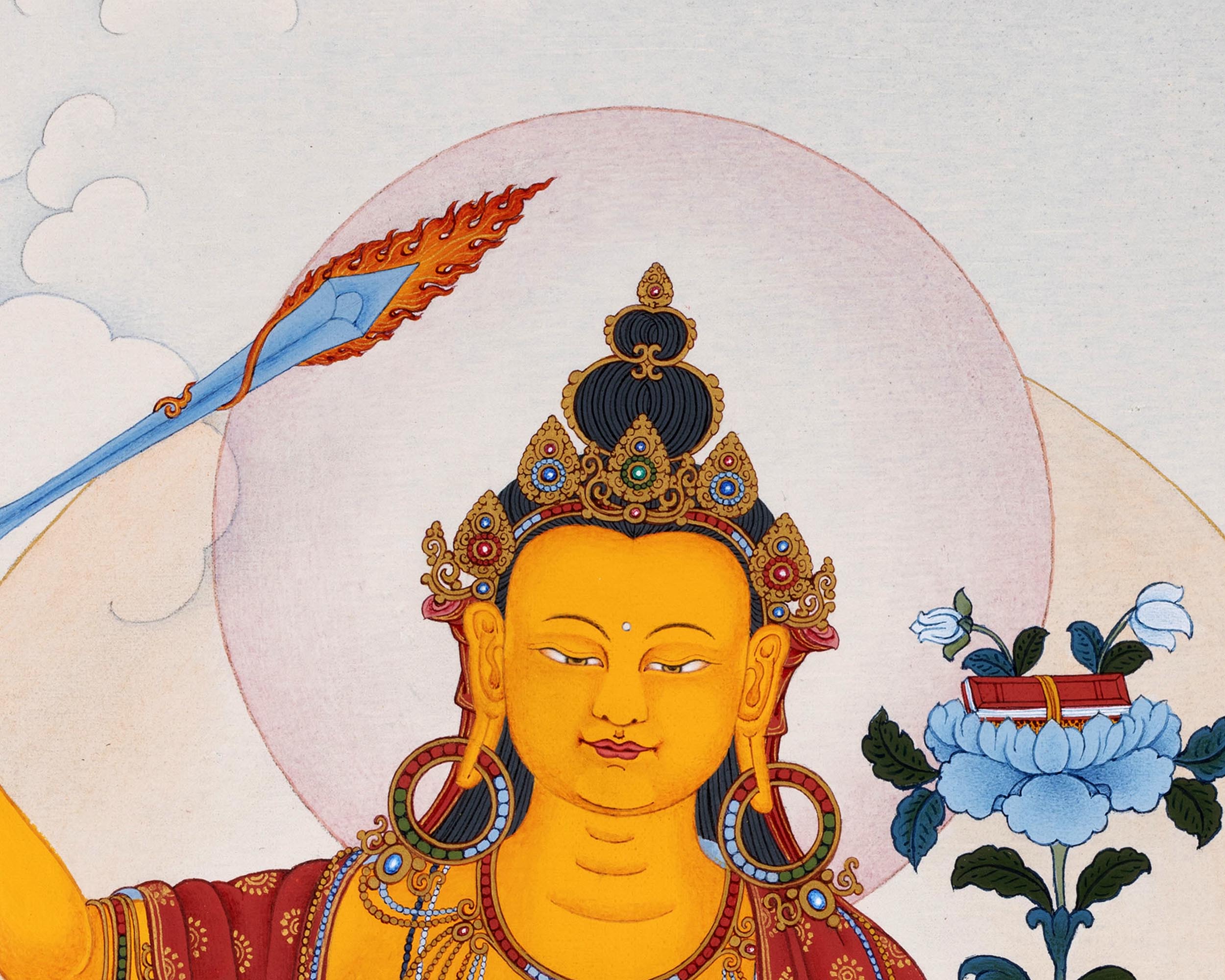 Manjushri Thangka | Tibetan Deity Art