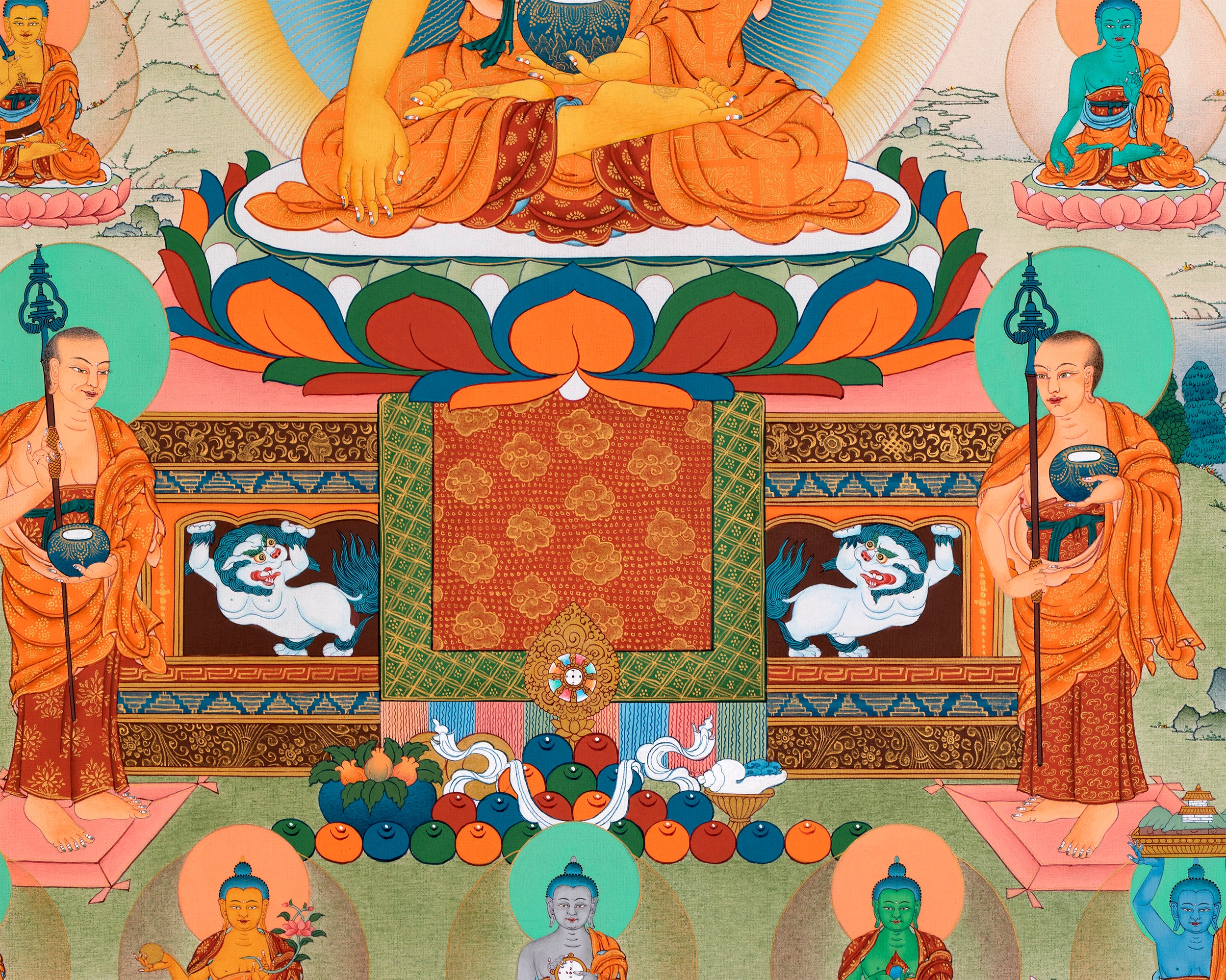 35 Buddhas of Confession | Tibetan Thangka Painting