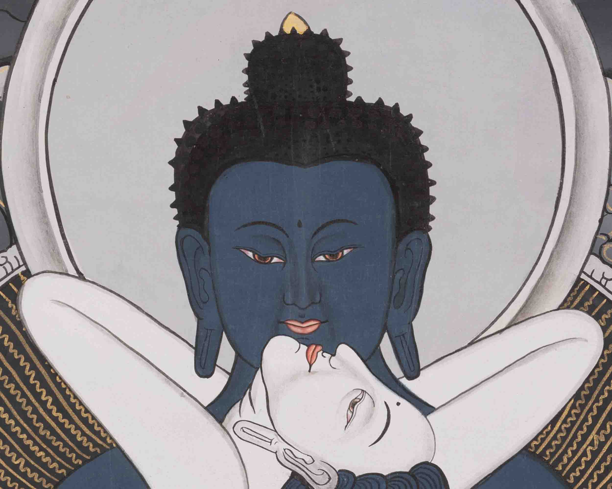 Buddha Samantabhadra Thangka | Traditional Tibetan Art | Wall Decors