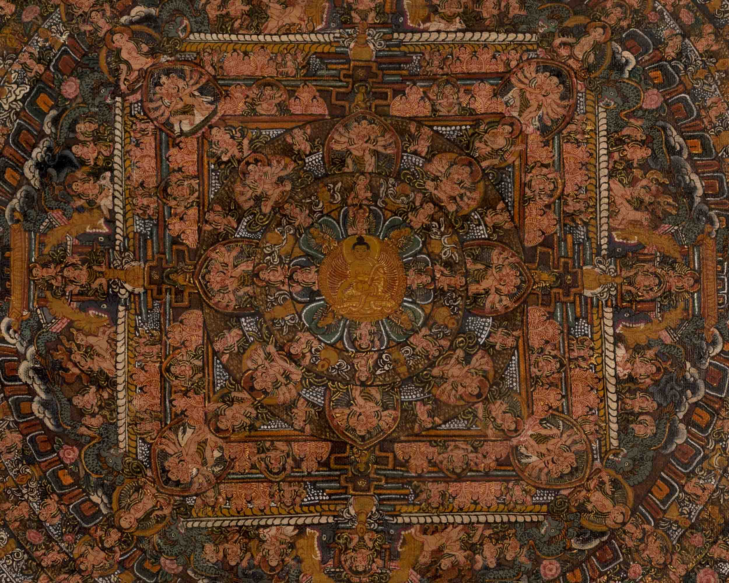 Shakyamuni Buddha Mandala | Traditional Thangka Painting | Wall Decors