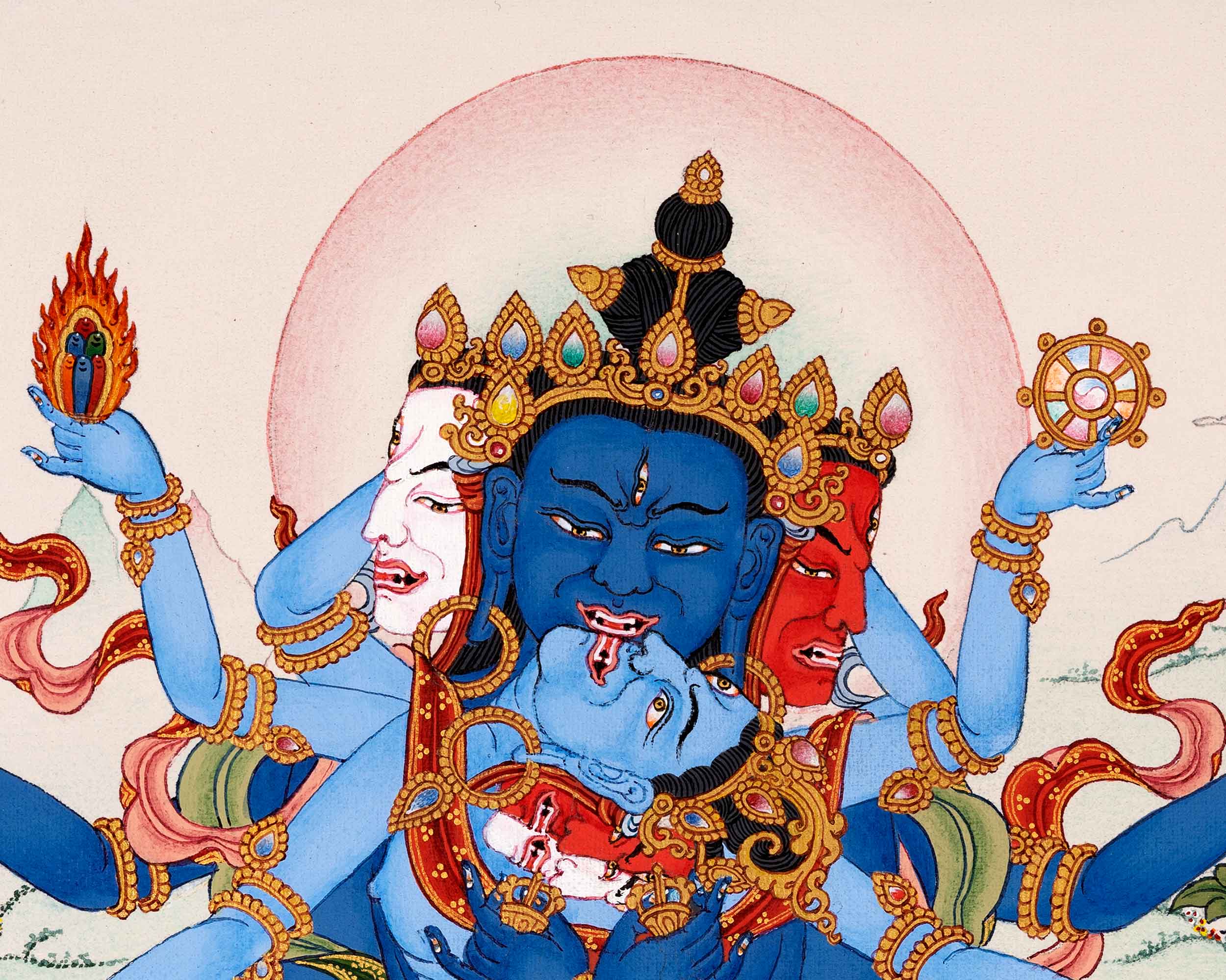 Guhyasamaja Thangka, Mother Tantra Art | Enlightenment Thangka