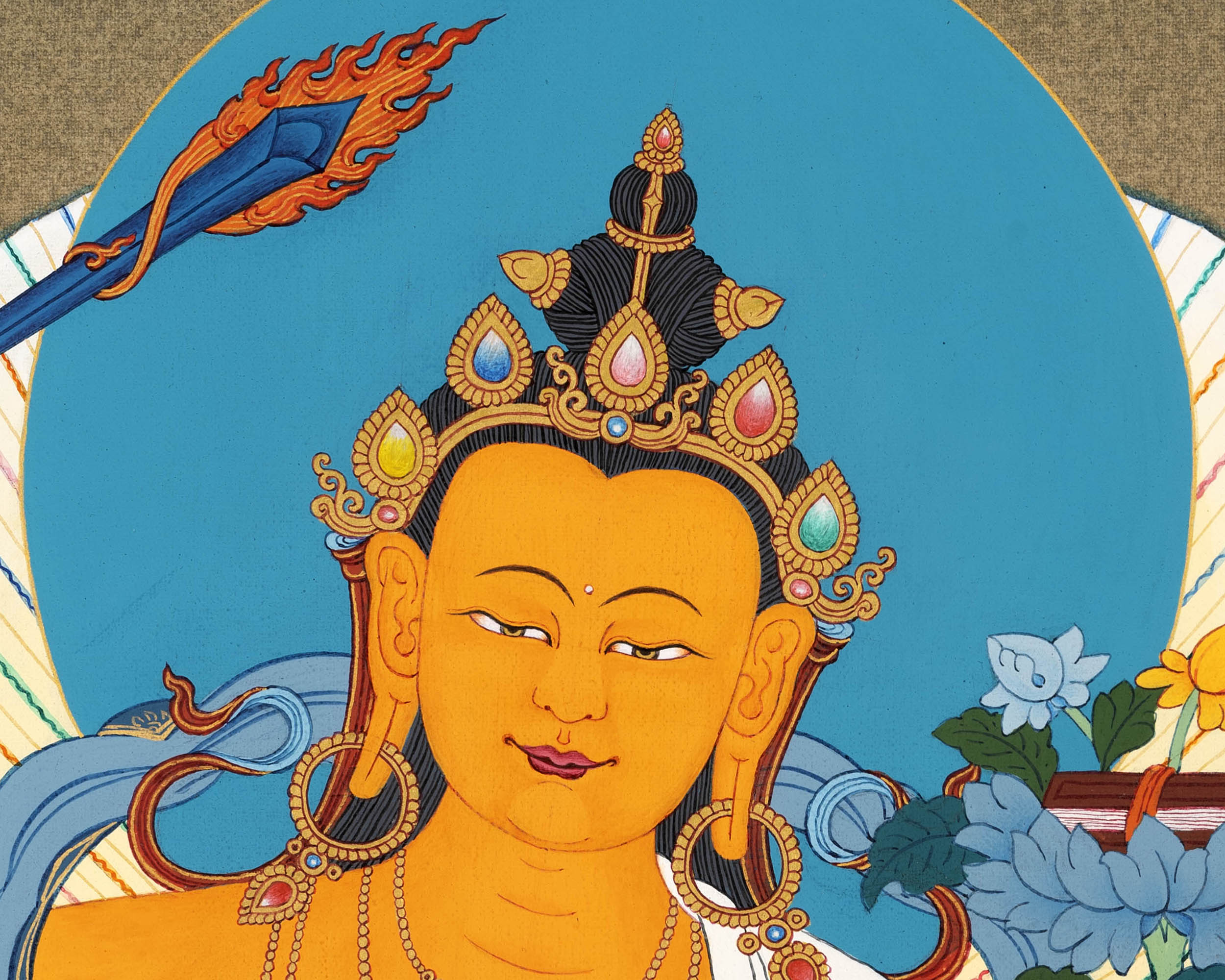 Wisdom Bodhisattva Manjushri Thangka