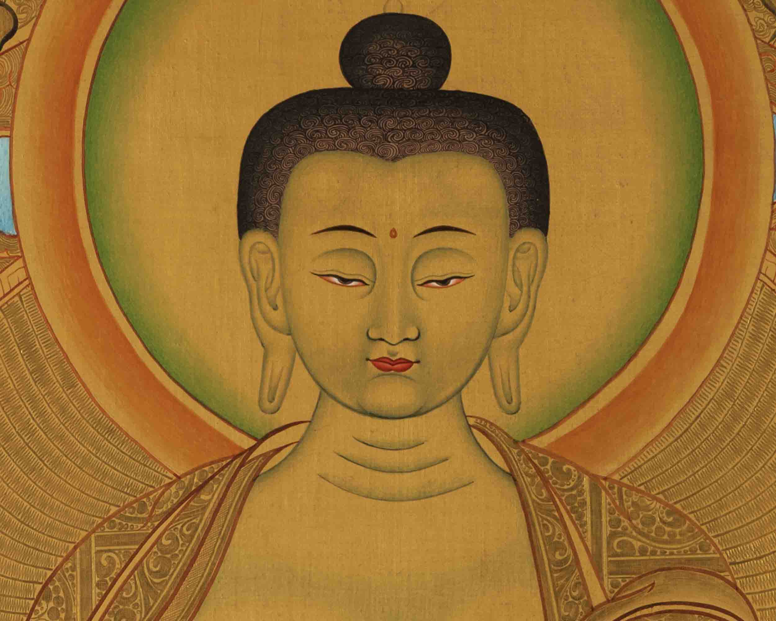 Healing Buddha Thangka | Bhaisajyaguru Thangka | Wall Hanging Decors