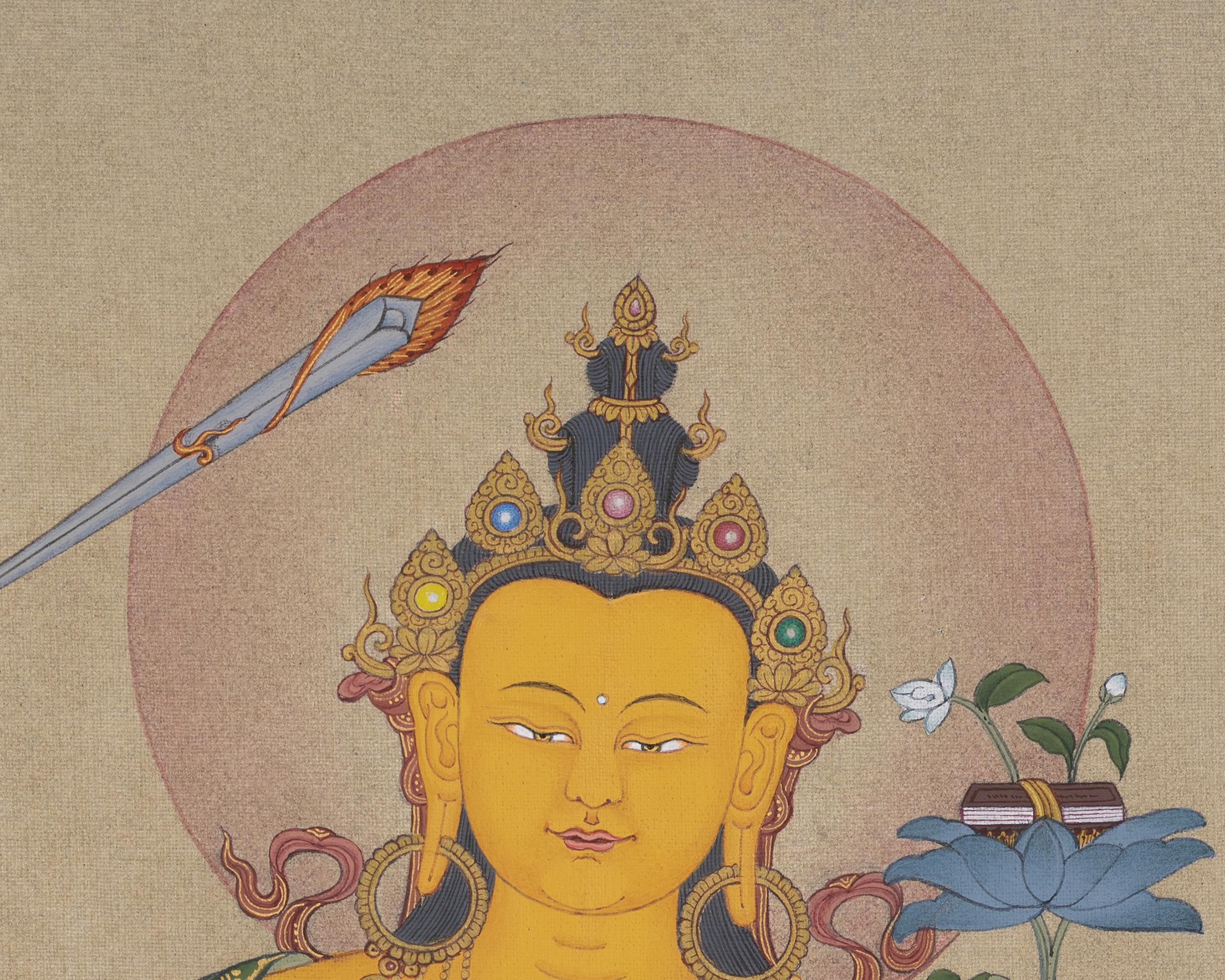Manjushri Thangka | Bodhisattva Of Wisdom | Traditional Tibetan Thanka