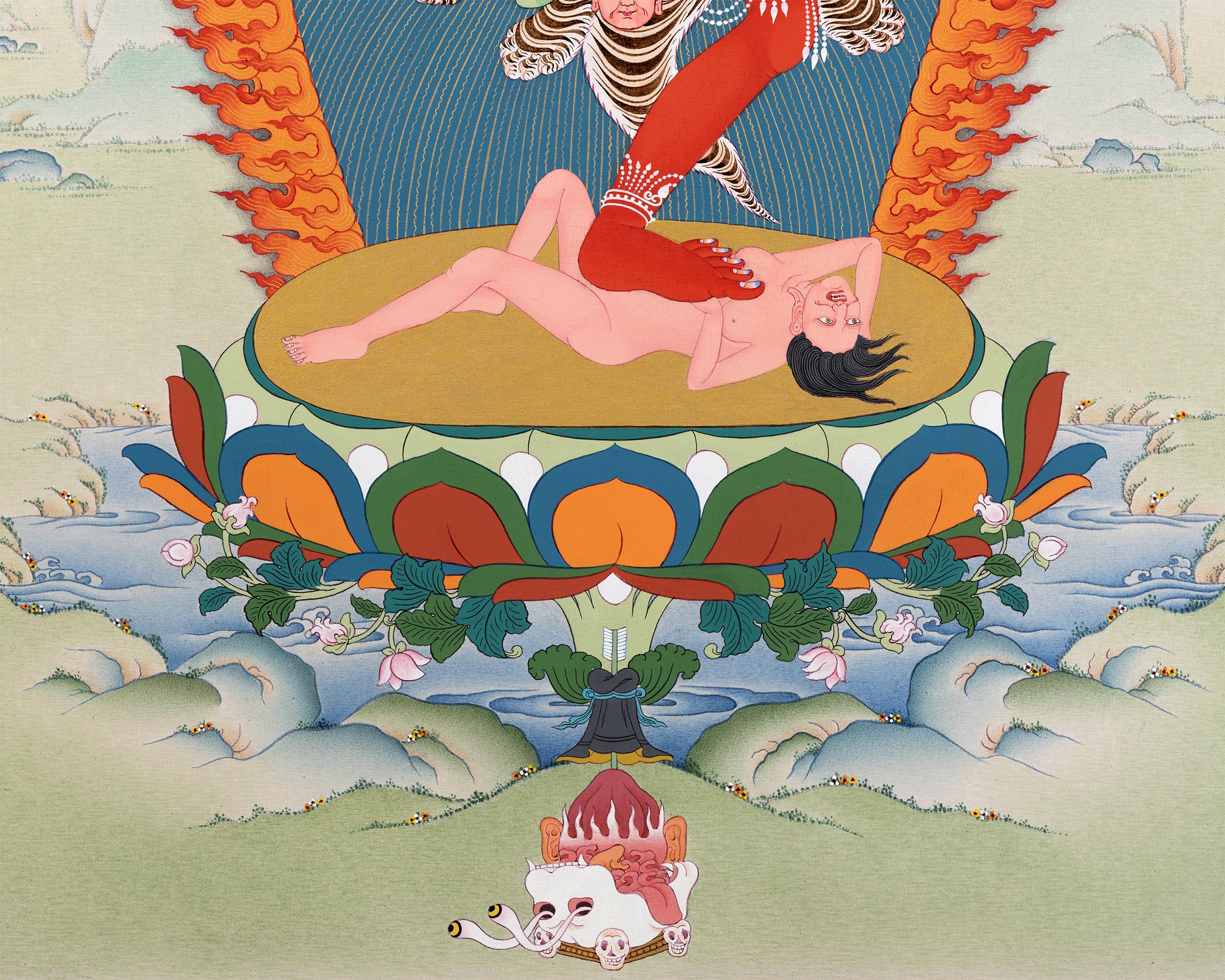 Mother Kurukulle Thangka Print | Buddhist Wall Artwork | Himalayan Wall Decor