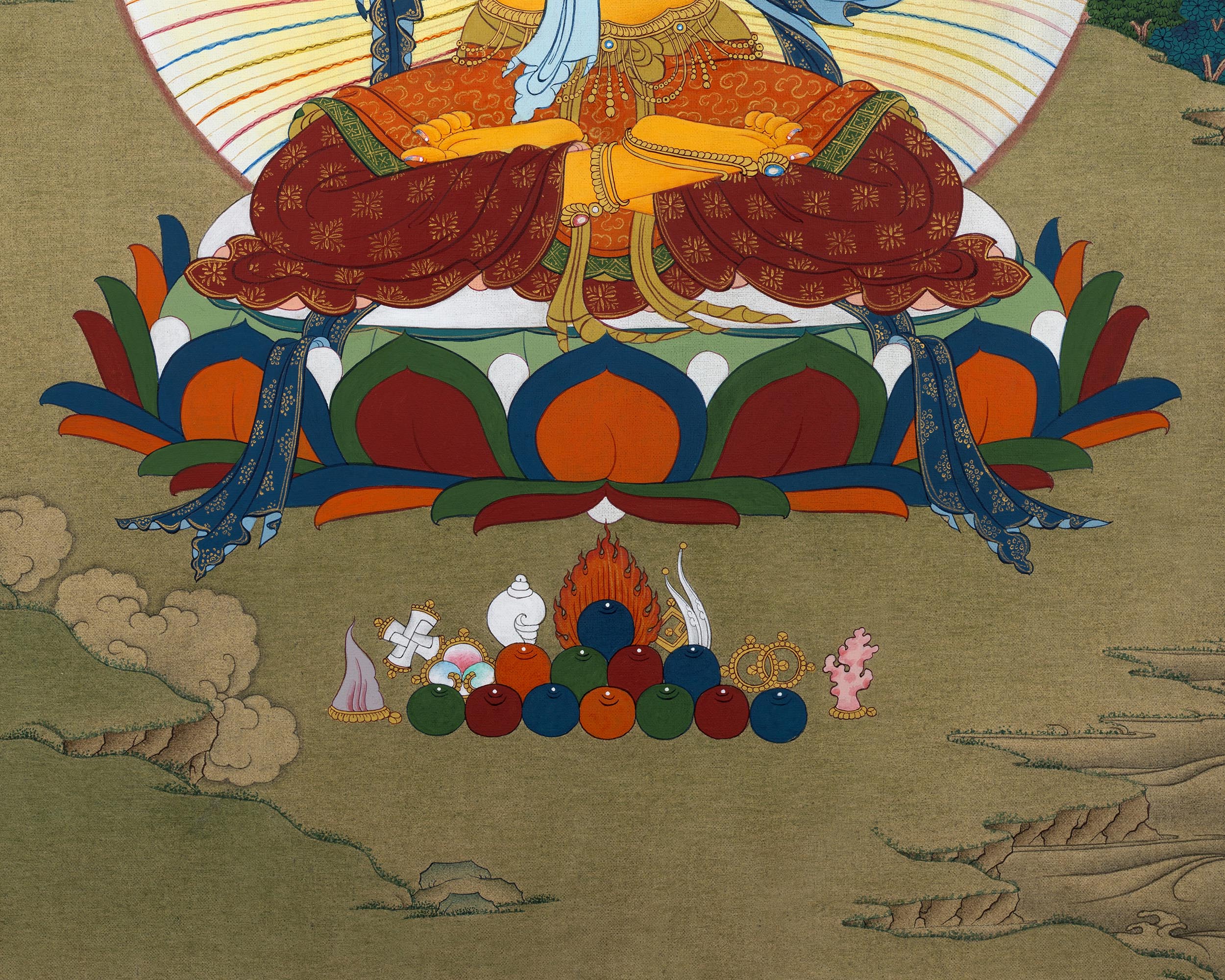 Manjushri Thangka | Bodhisattva painting | Traditional Thangka