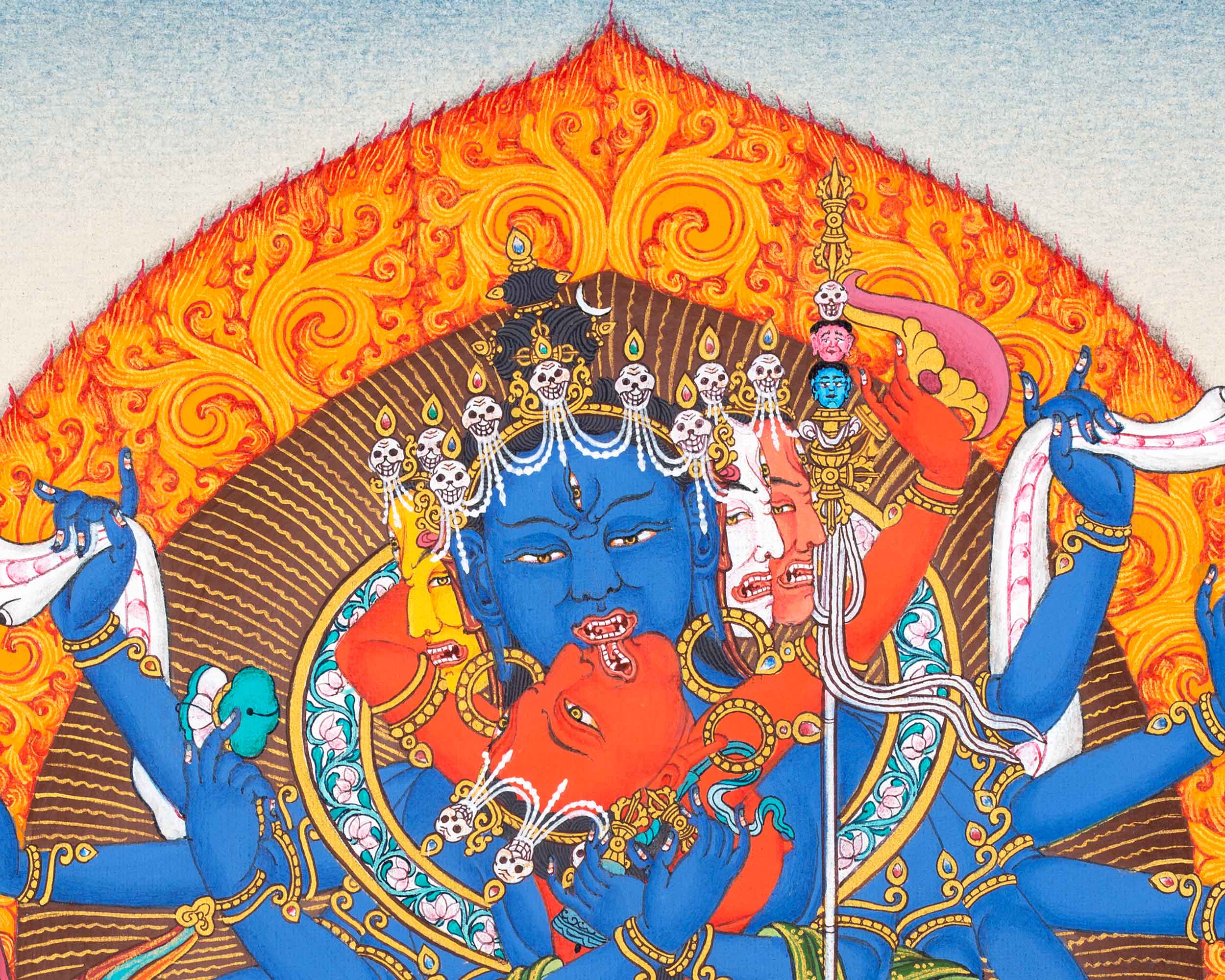 12 Armed Chakrasamvara Thangka | Meditational Deity | Tibetan Yidam Paintings
