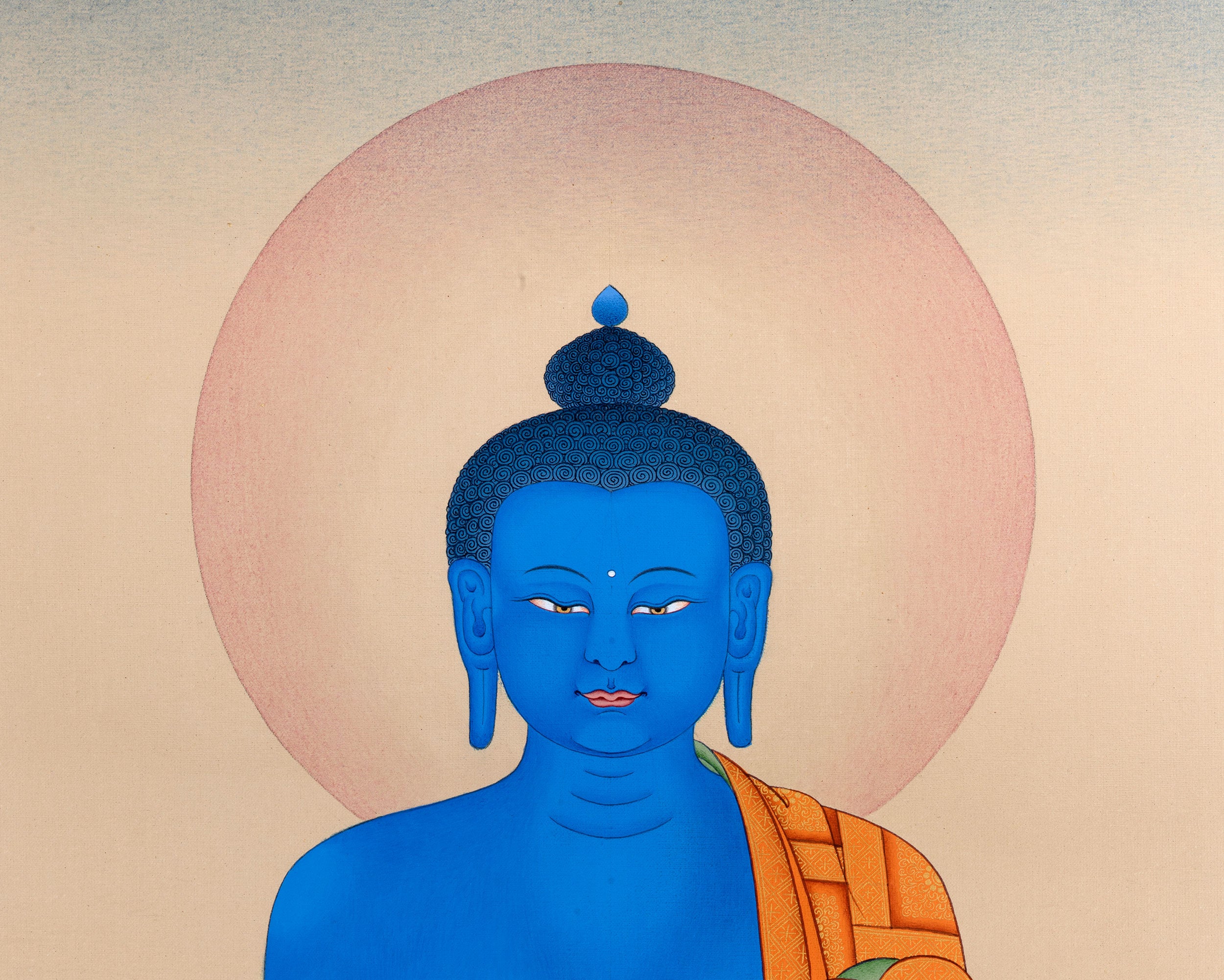 Medicine Buddha Thangka Print | Thangka Canvas Print