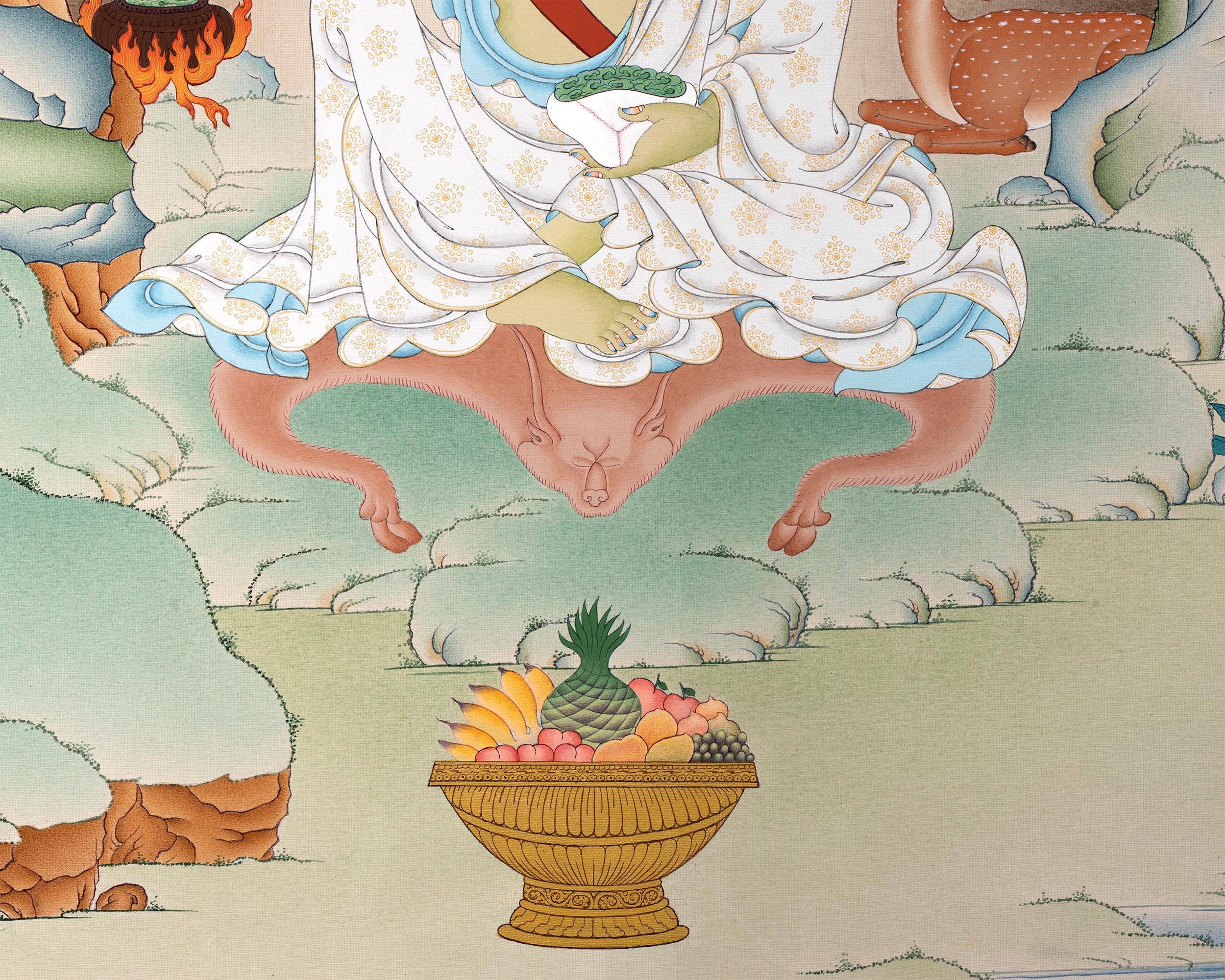 Milarepa Thangka | Tibetan Buddhist Master Painting
