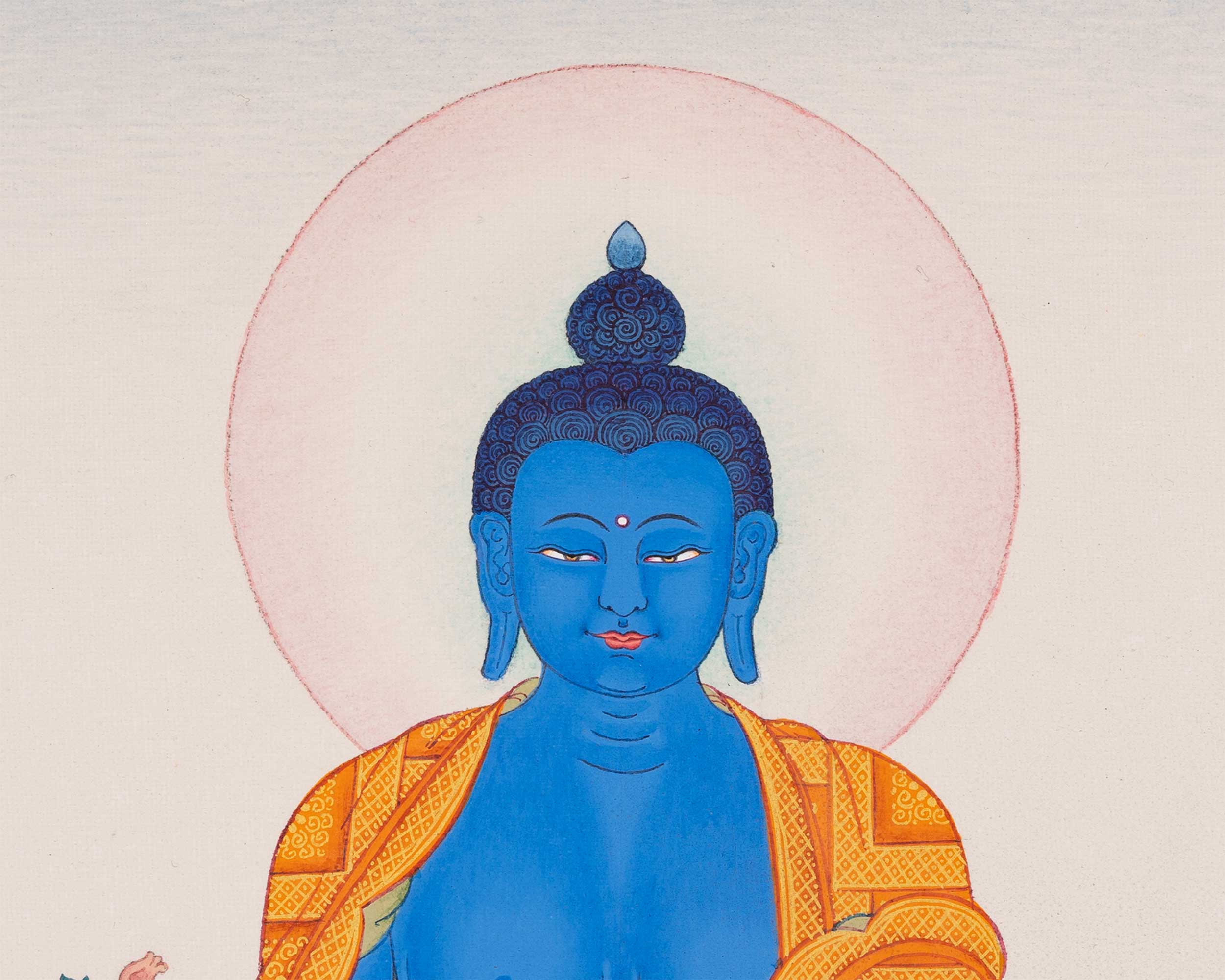 Blue Medicine Buddha Thangka | Bhaisajyaguru Tibetan Art