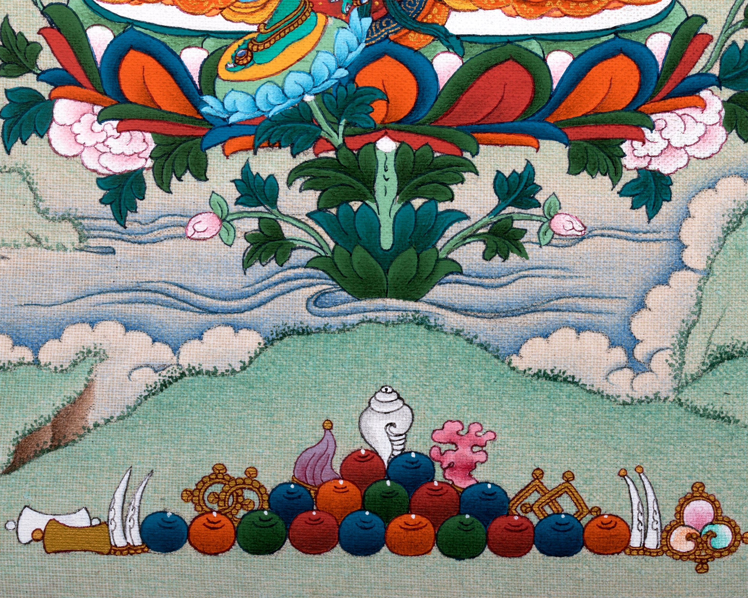 Green Tara Thangka | Female Bodhisattva |Traditional Tibetan Art