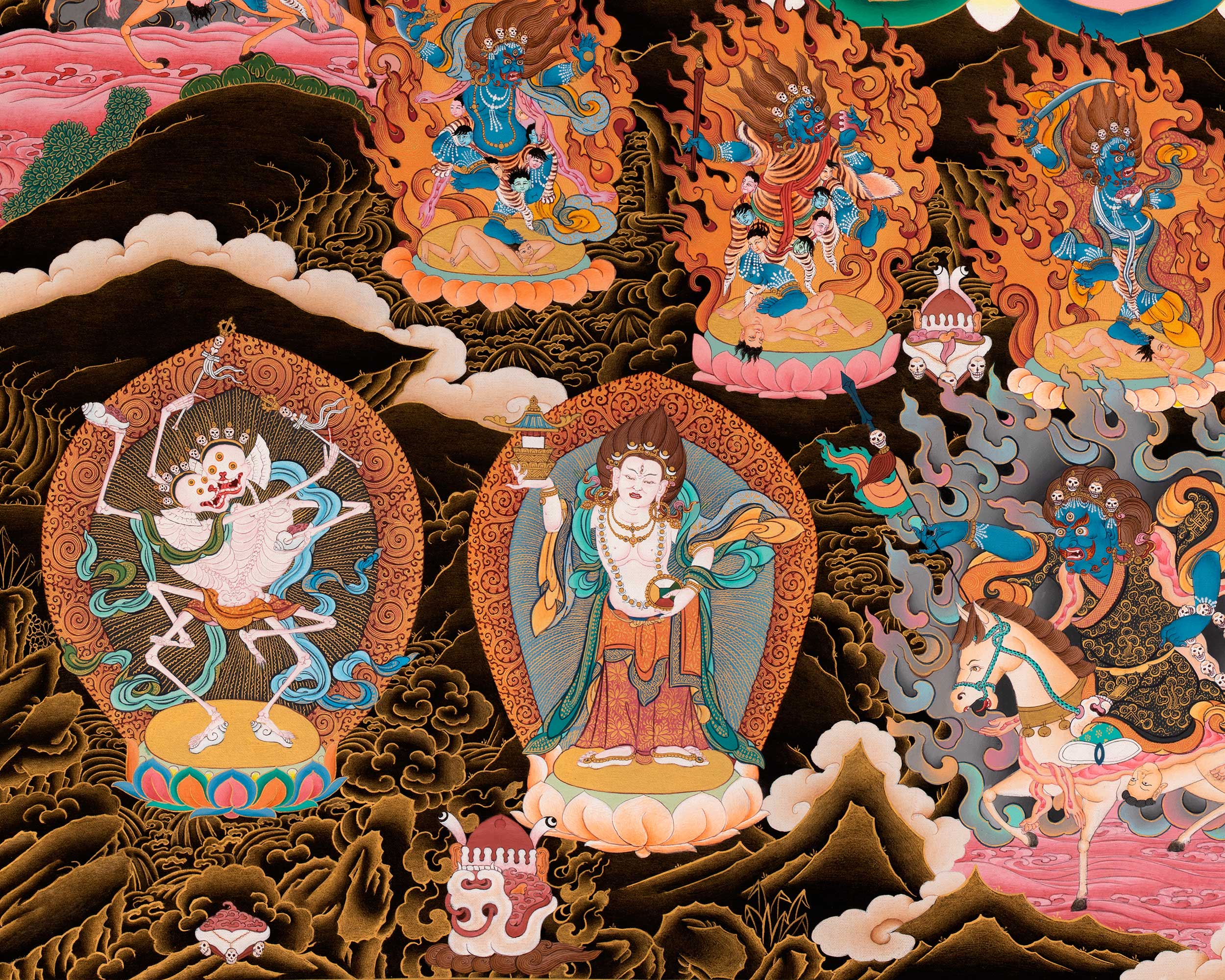 Sakya Mahakala Thangka | High Quality Giclee Canvas Print