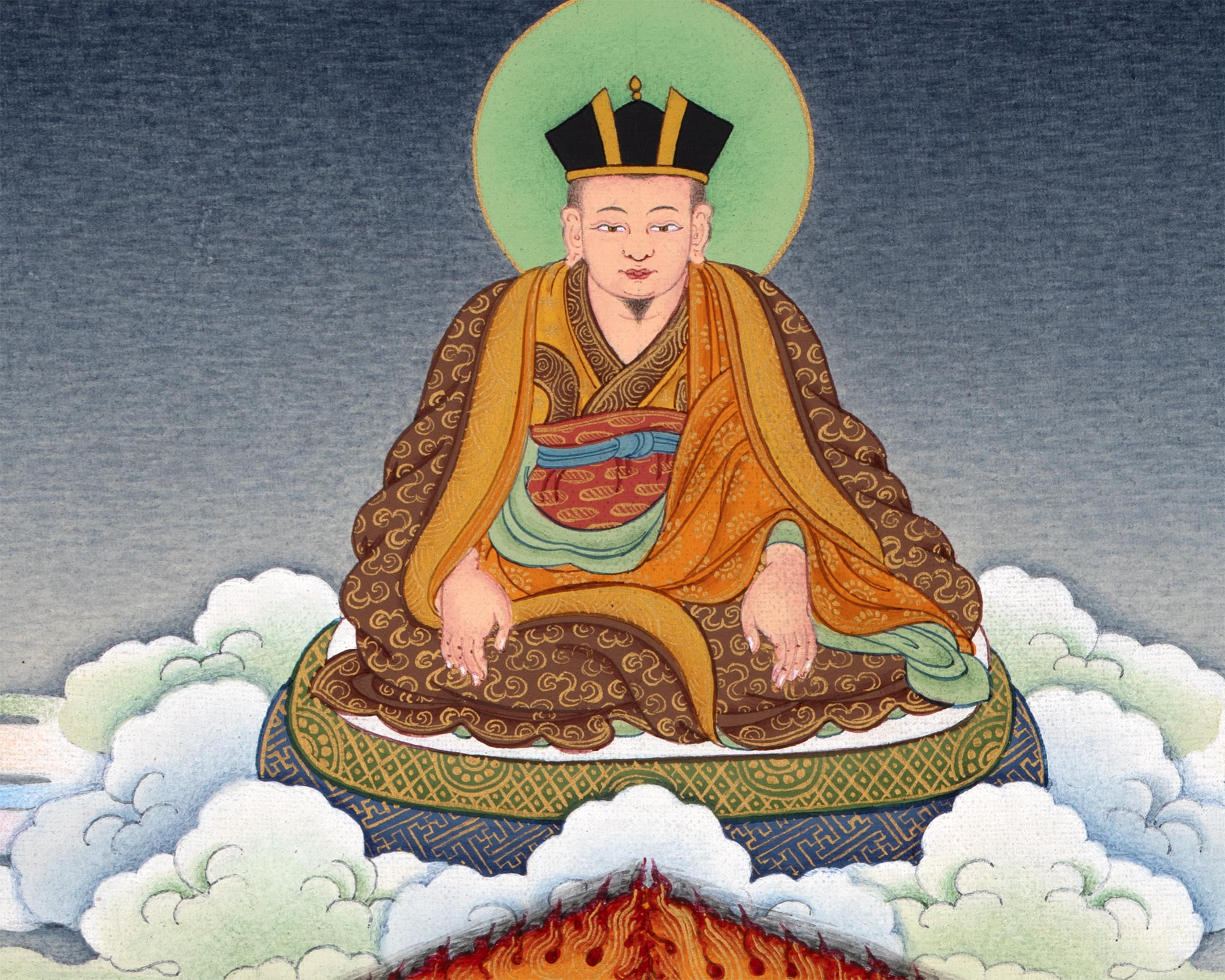 Dorje Phagmo, Vajravarahi Mandala Thangka with Four Dakini, Karma Kagyu Tradition