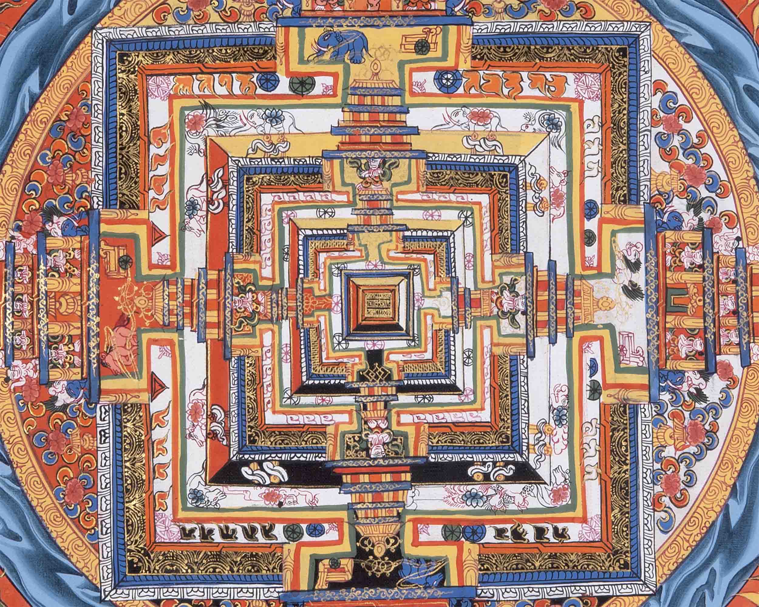 Kalachakra Mandala With Brocade | Wall Decoration (Inactive Product)