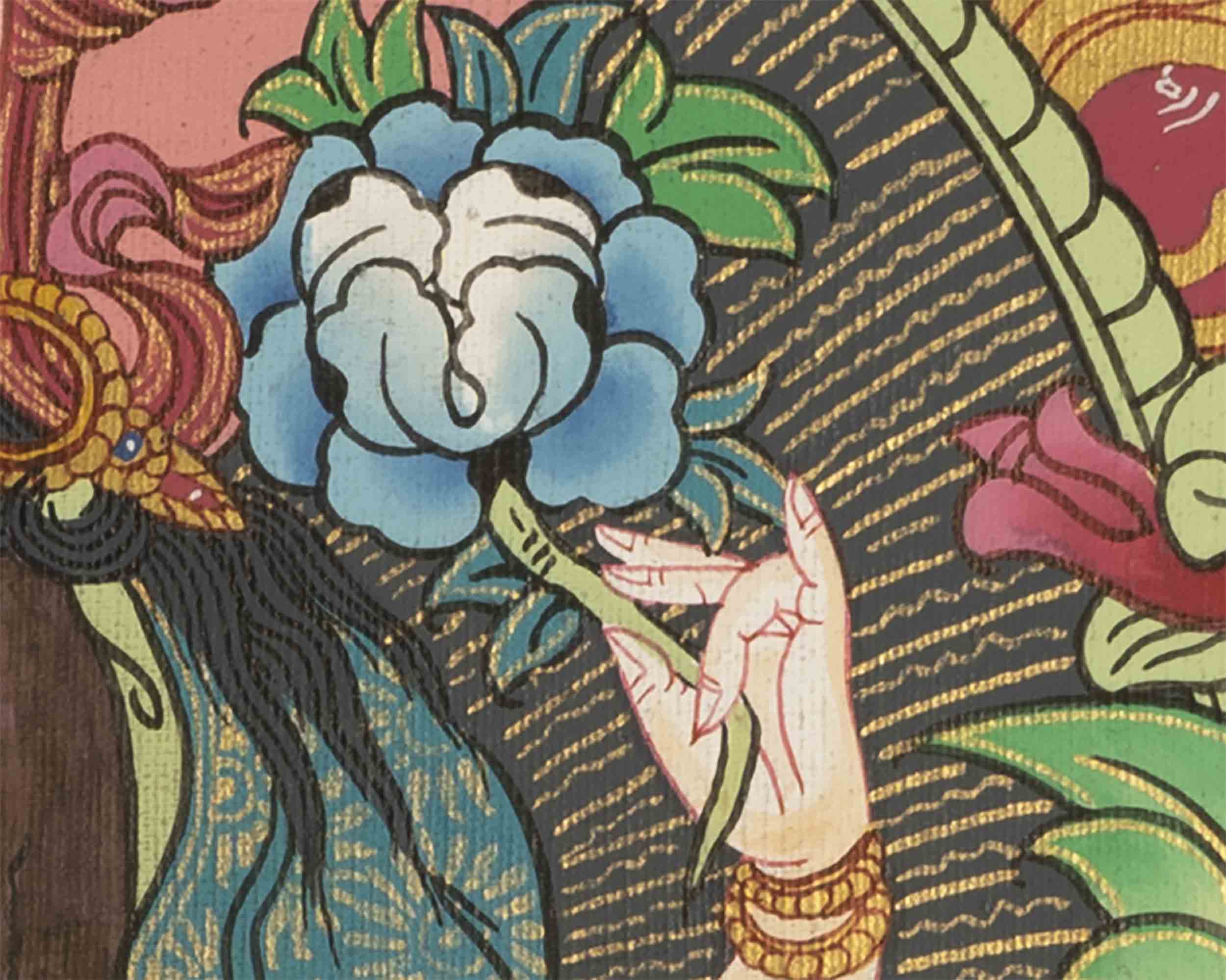 Avalokiteshvara Chengrezig Thangka | Vajrayana Buddhism Painting