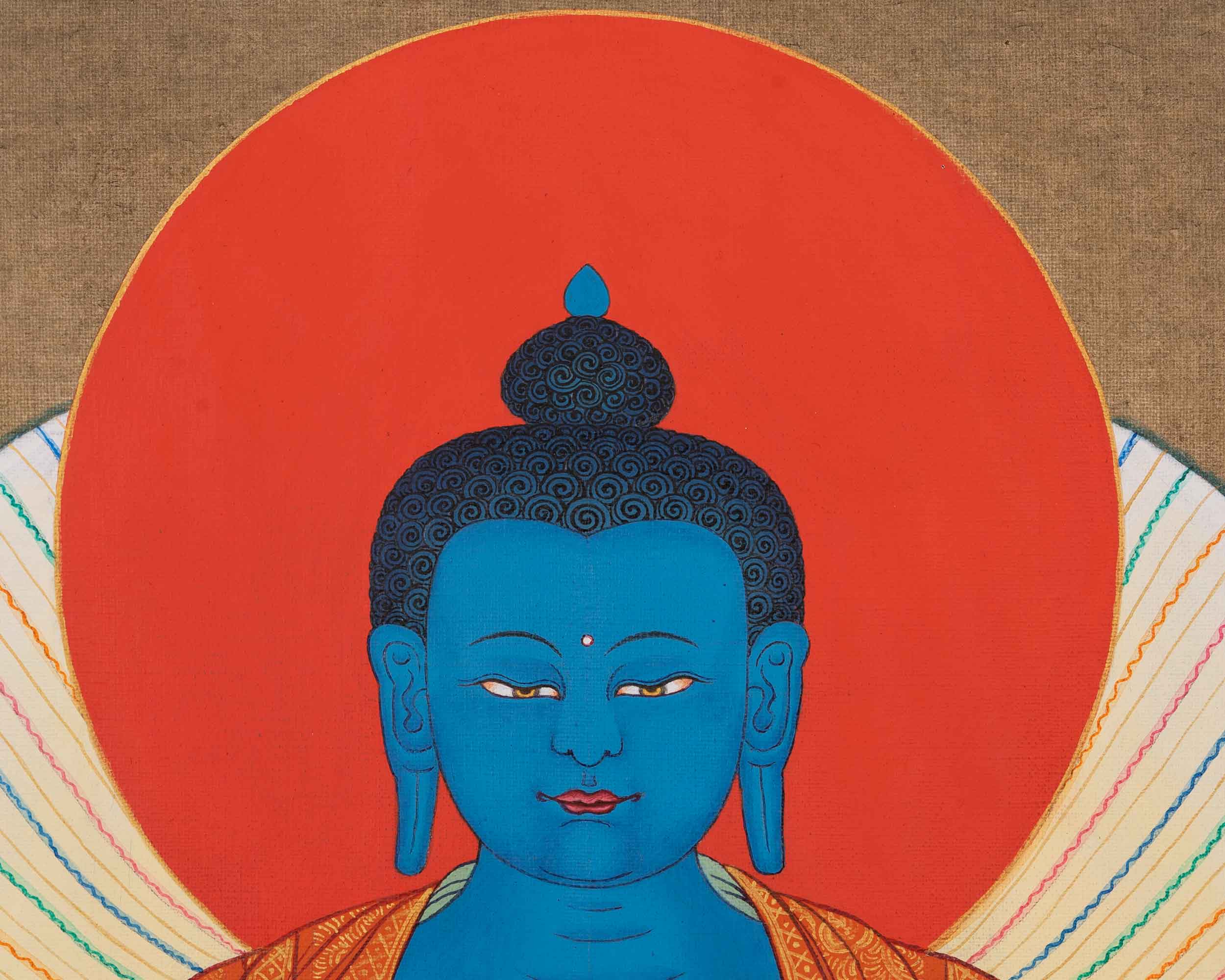 Buddha Medicine Thangka For Meditation & Healing | Traditonal Bhaisajyaguru, Healing Buddha Art