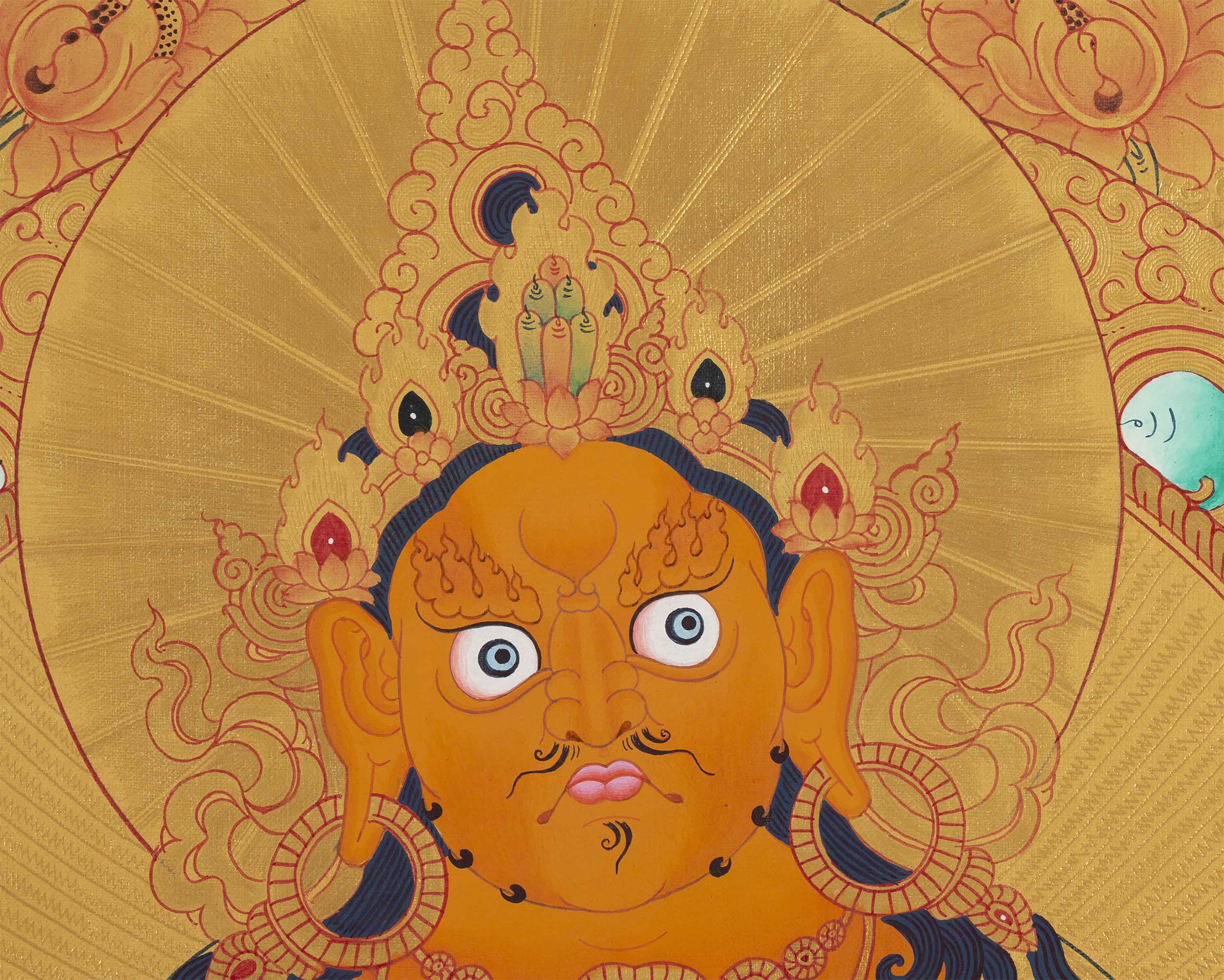 Dzambala Thangka Painting | Traditional Himalayan Art