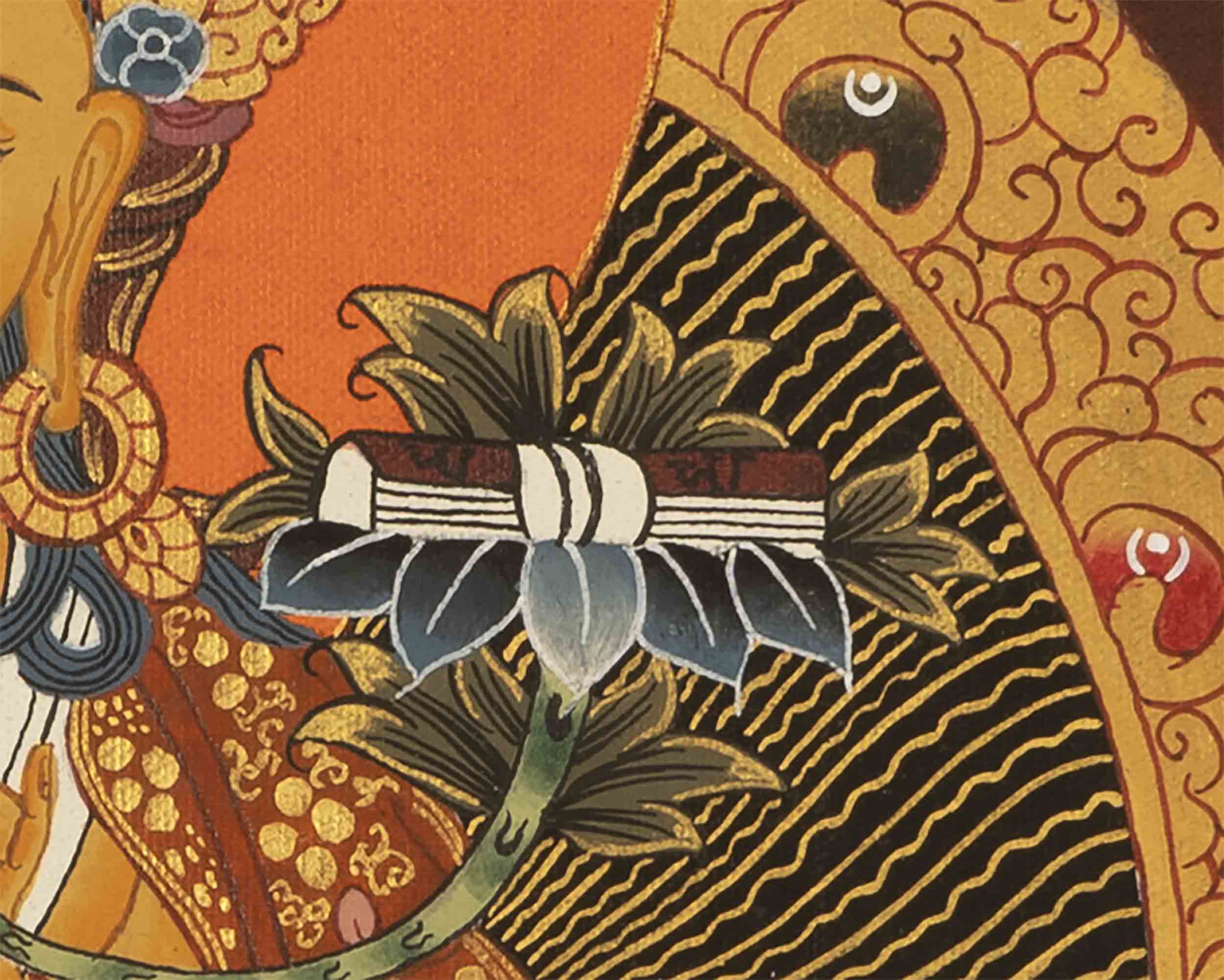 Manjushri Tibetan Thangka | Tibetan Thangka Art
