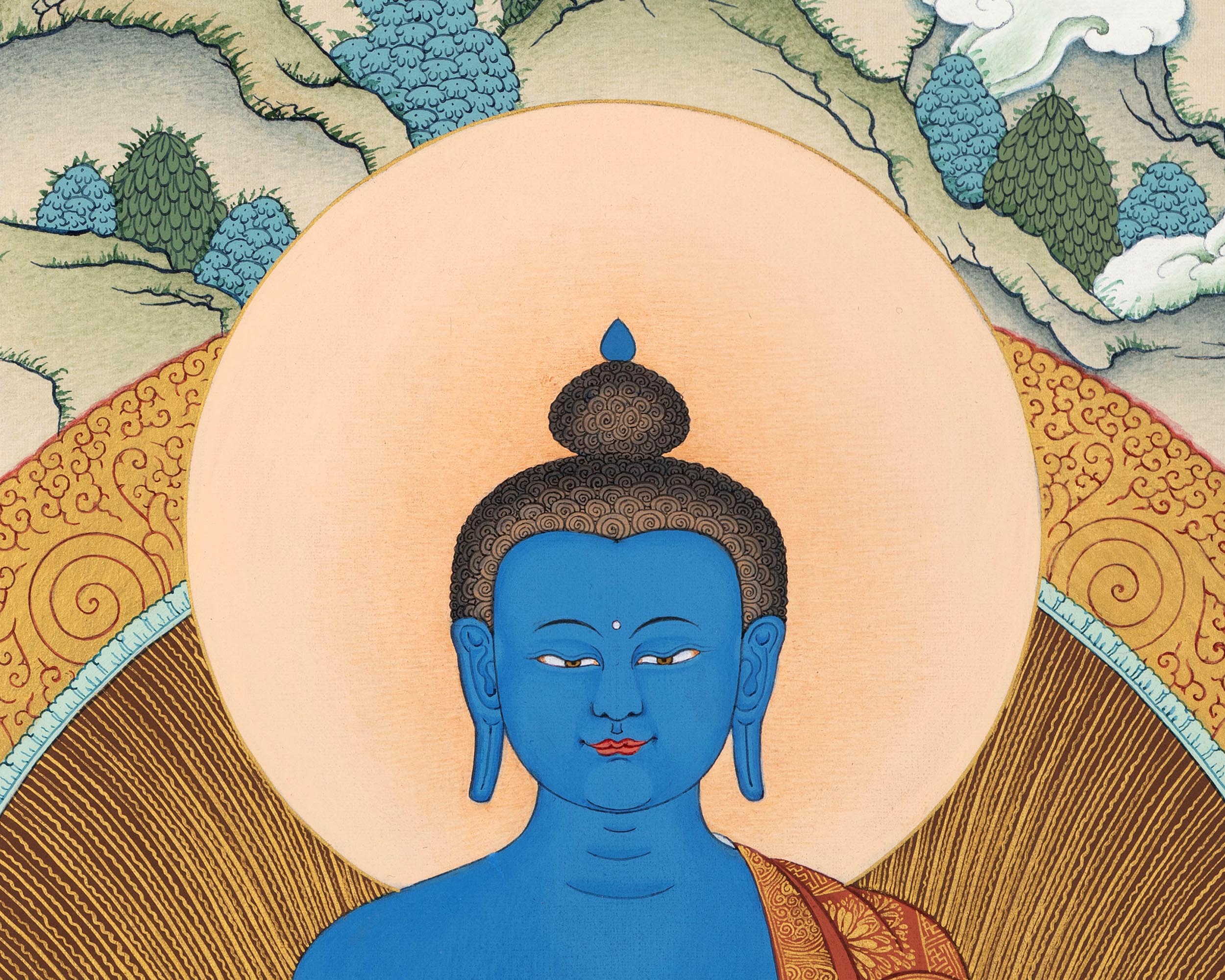 Medicine Buddha | Hand Painted Tibetan Thangka
