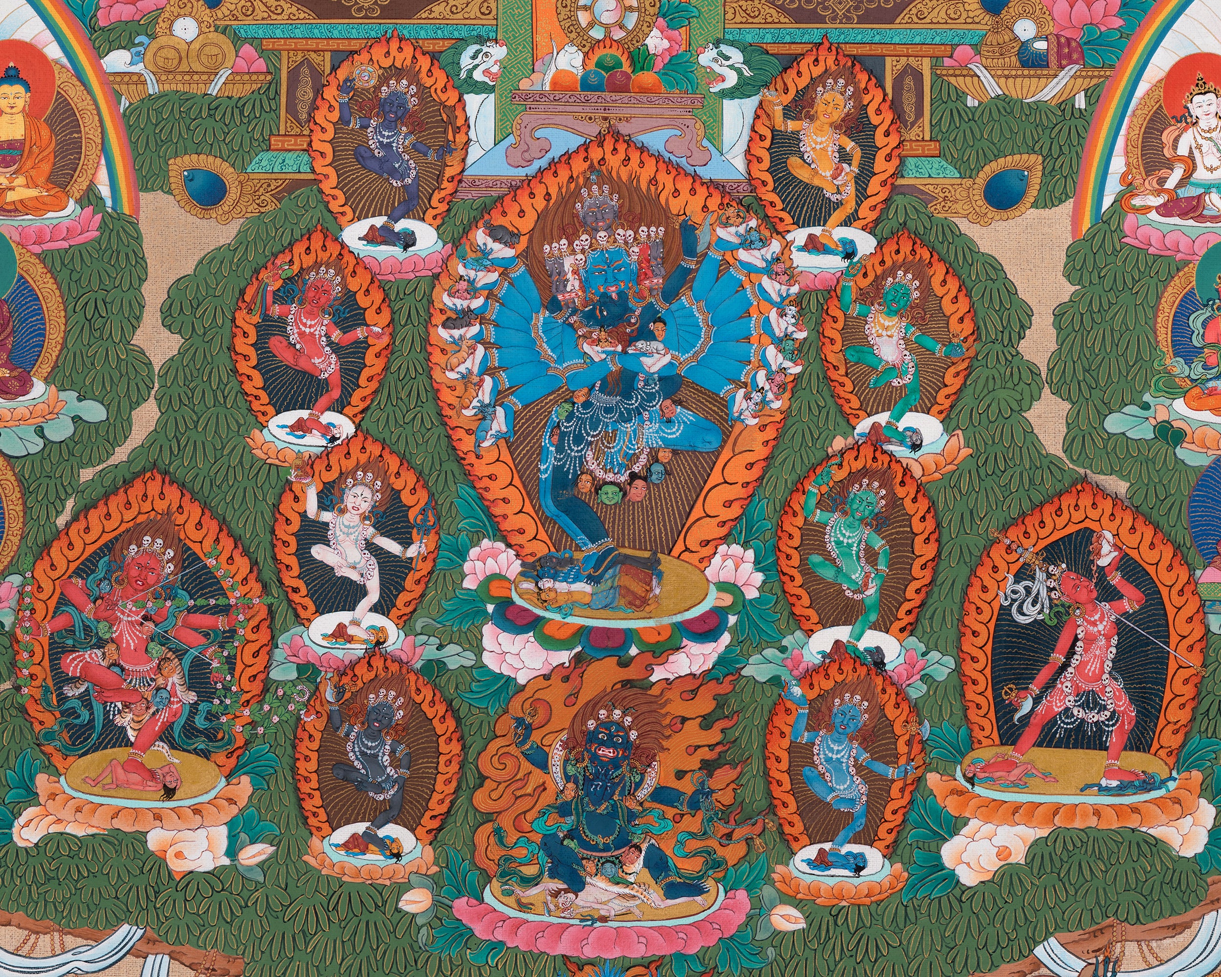 Sakya Refuge Tree Thangka | Vajradhara lineage | Tibetan Traditional Art