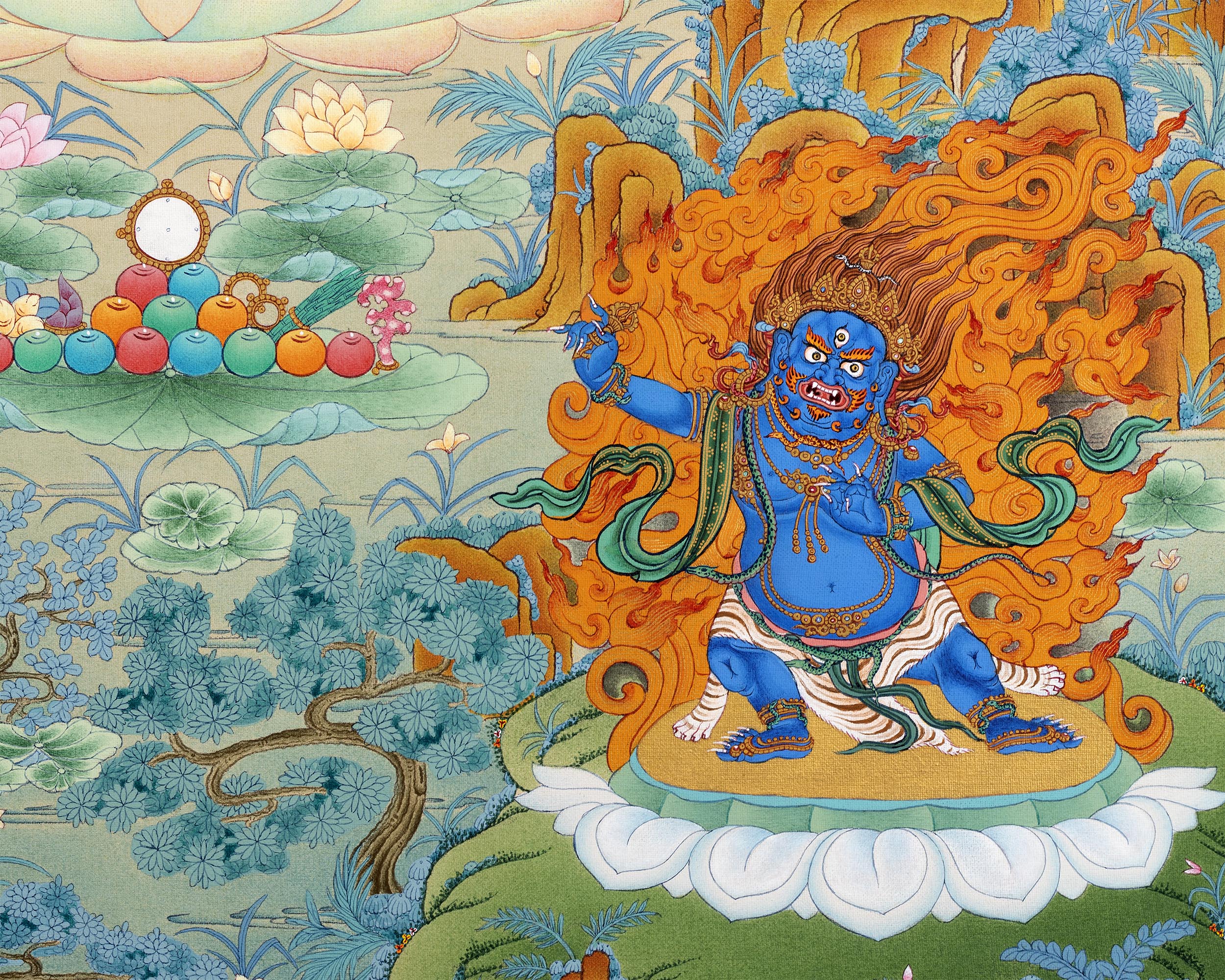 Bodhisattva Thangka | Avalokiteshvara, Manjushri, Vajrapani | Traditional Tibetan Art
