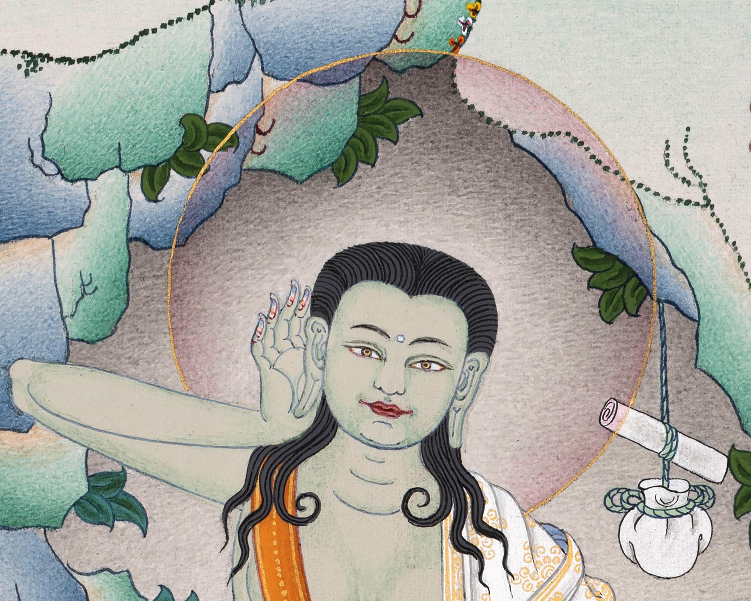 Milarepa Buddha Thangka | Tibetan Buddhist Master