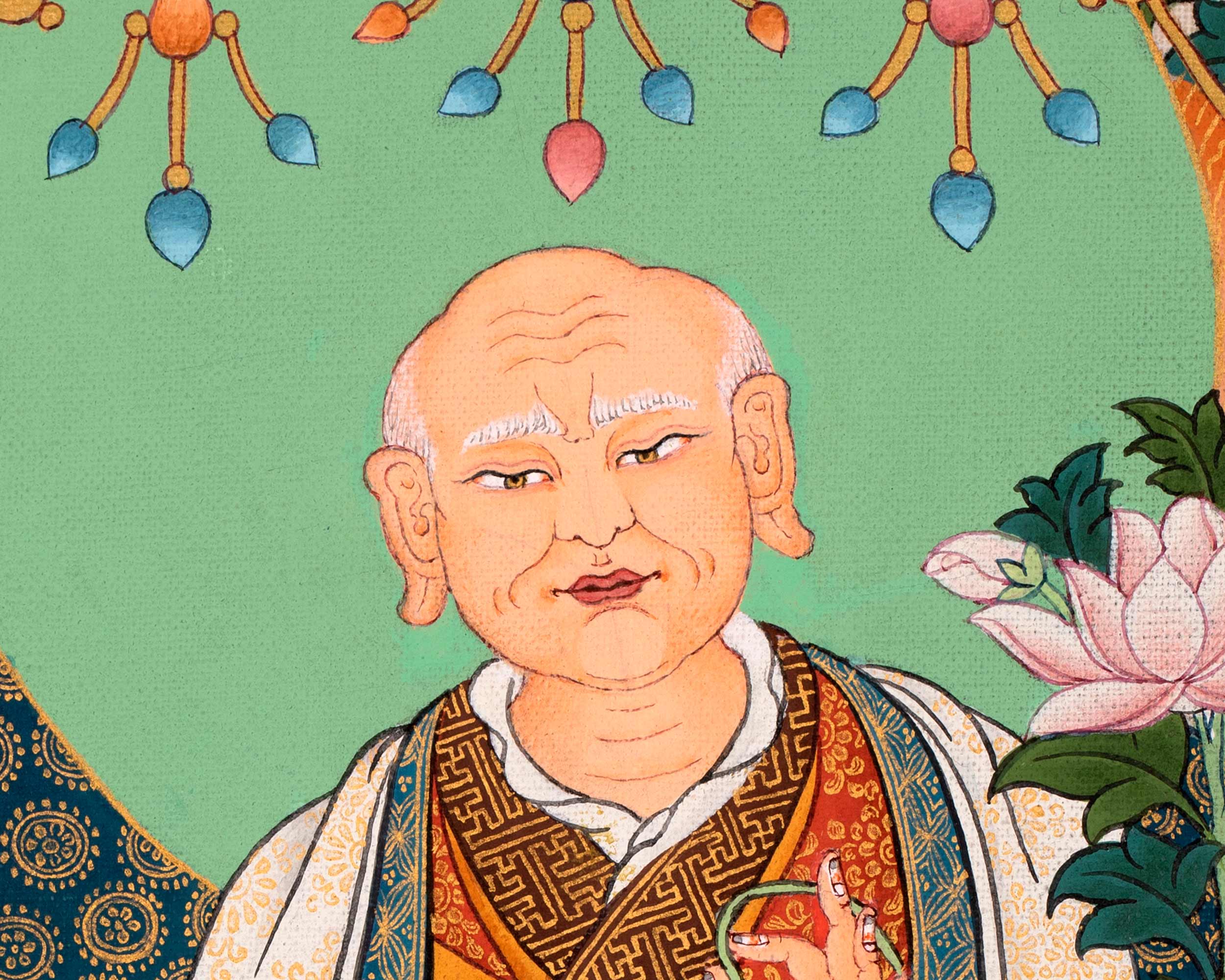 Five Sakya Masters Thangka | Traditional Sakyapa lineage Painting | Sachen Kunga Nyingpo