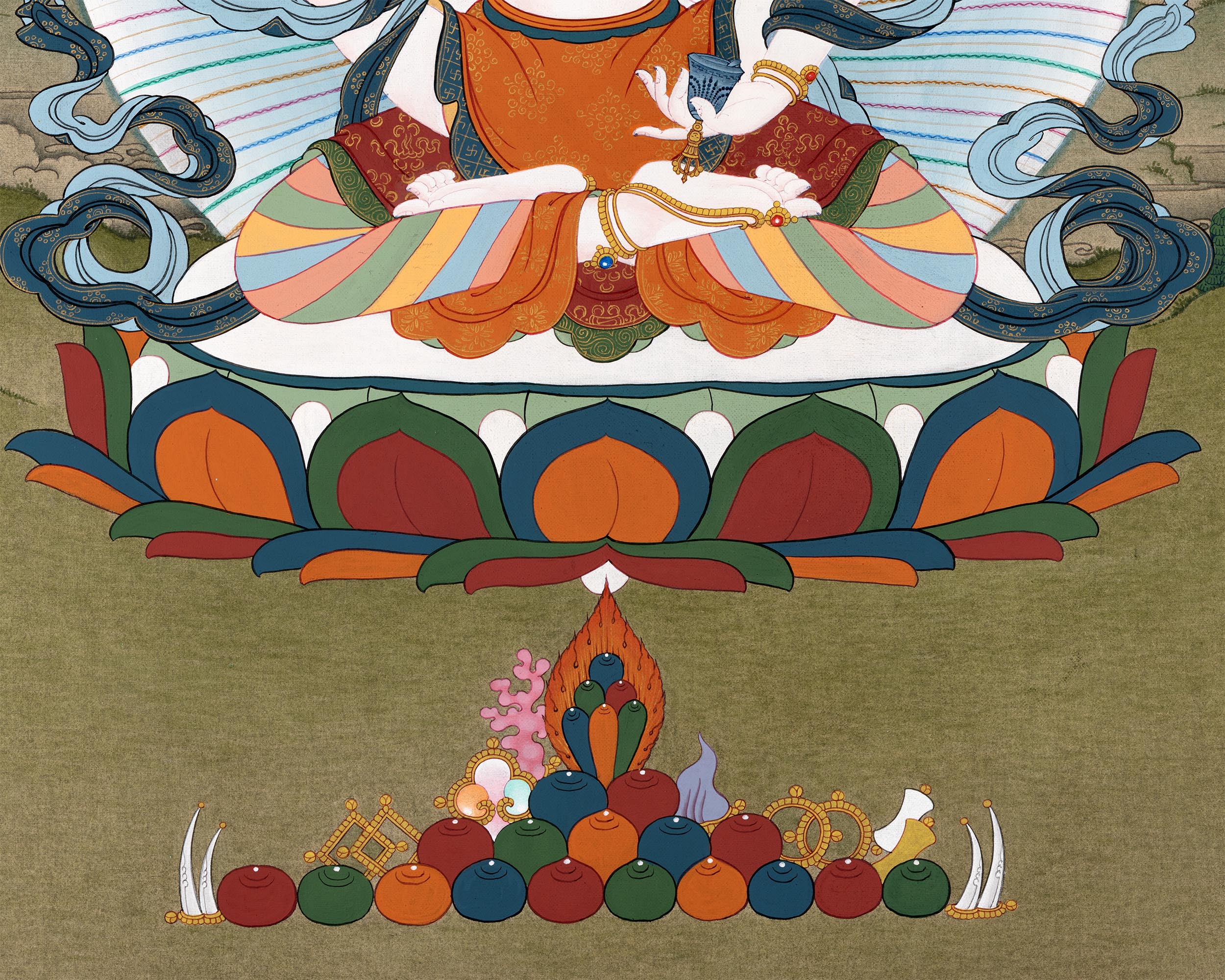 Vajrasattva Consort Thangka | Dorje Sempa Yab Yum | Tibetan Buddhist Art